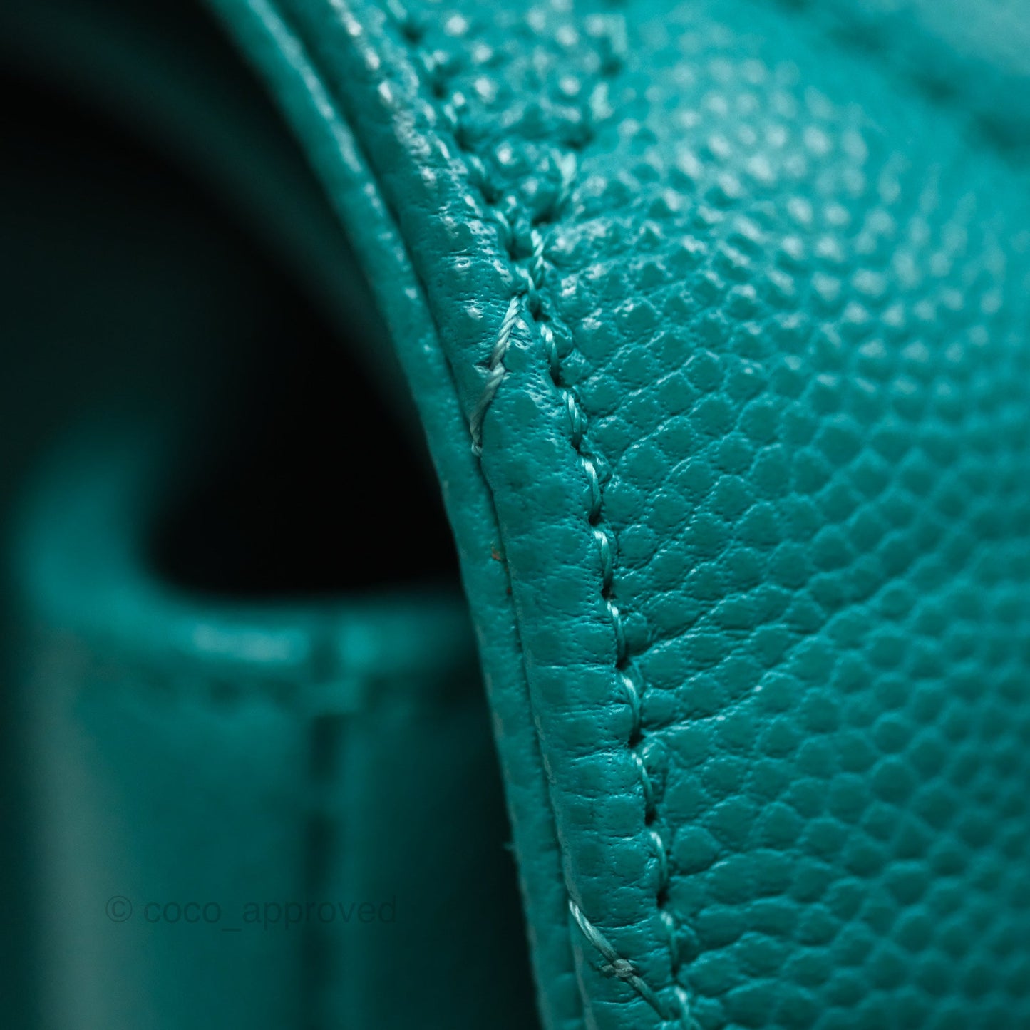 Chanel Jumbo Double Flap Turquoise Caviar Gold Hardware⁣⁣