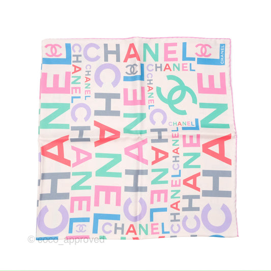 Chanel CC Logo Silk Square Scarf 90