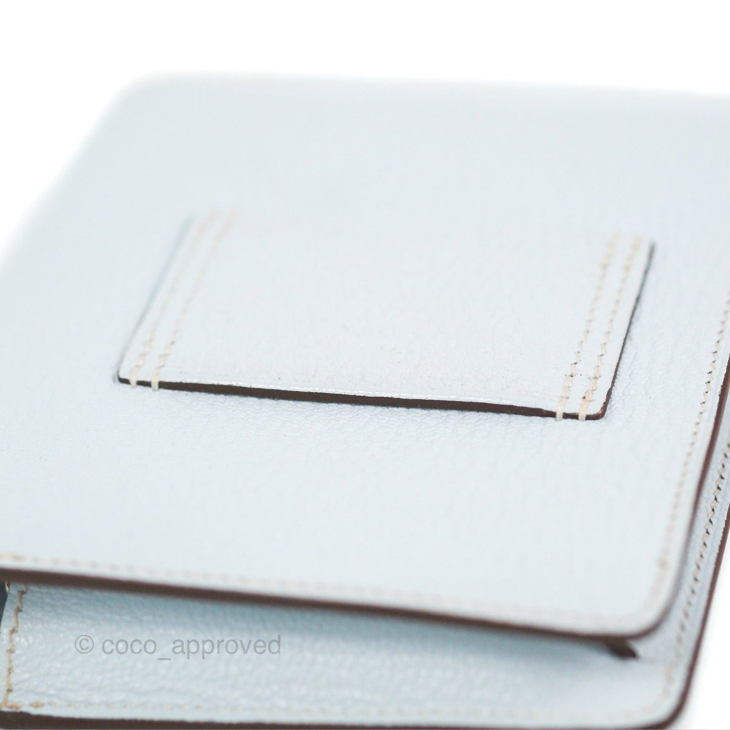Hermès Roulis Slim Wallet Bleu Brume Chevre Mysore Palladium Hardware
