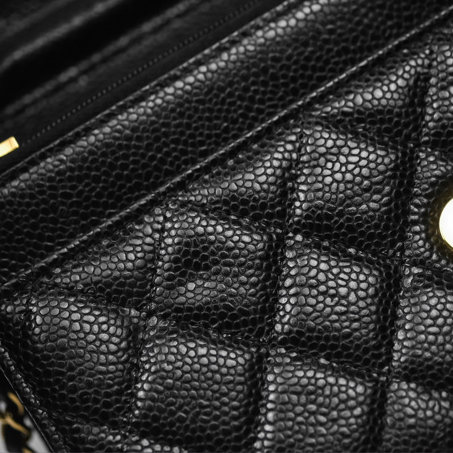 Chanel Classic Wallet On Chain WOC Quilted Black Caviar Gold Hardware
