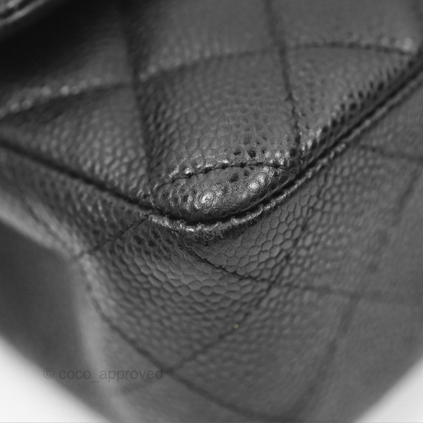 Chanel Classic Quilted Mini Rectangular Flap Black Caviar Silver Hardware