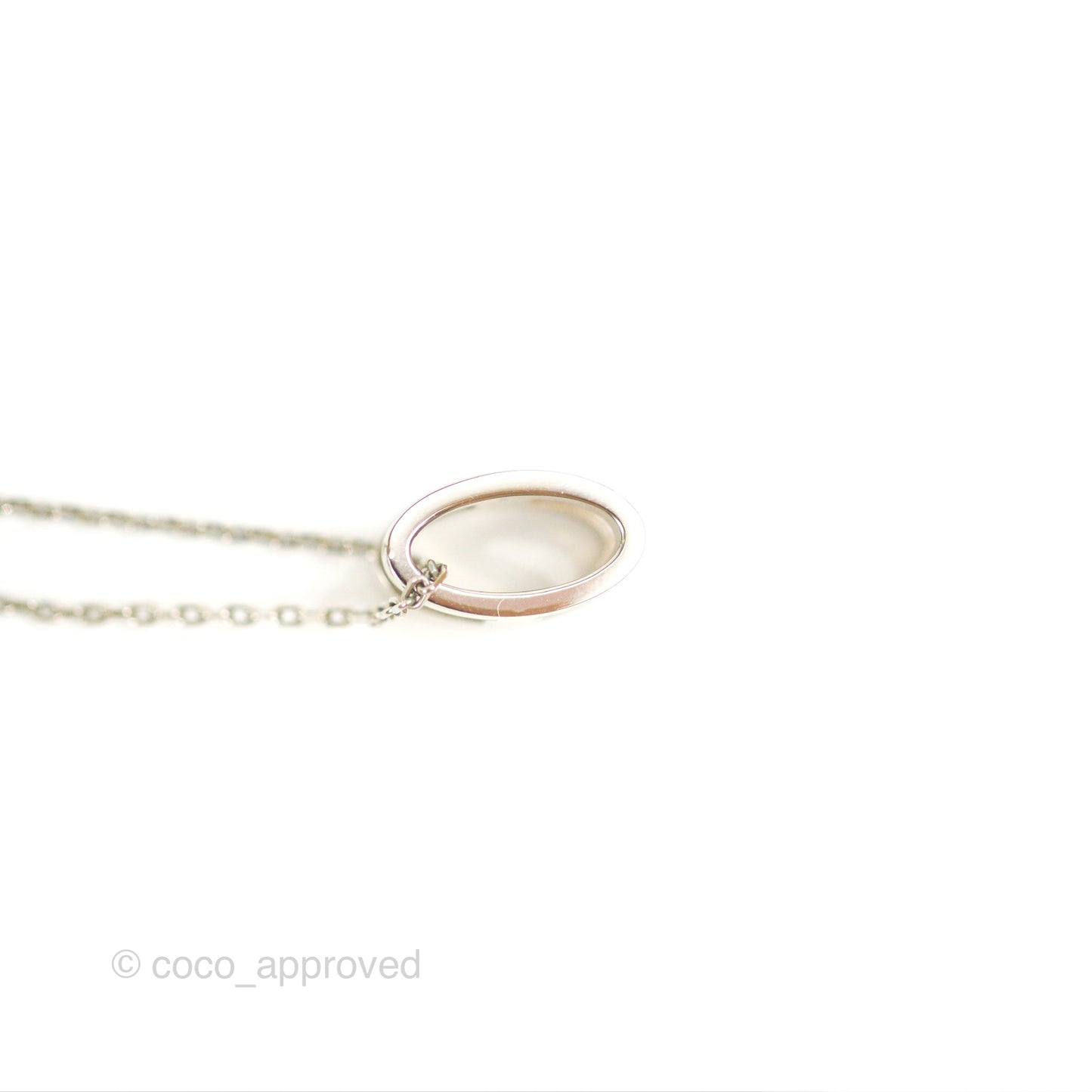 Hermès Pop H Pendant Necklace White Silver Hardware