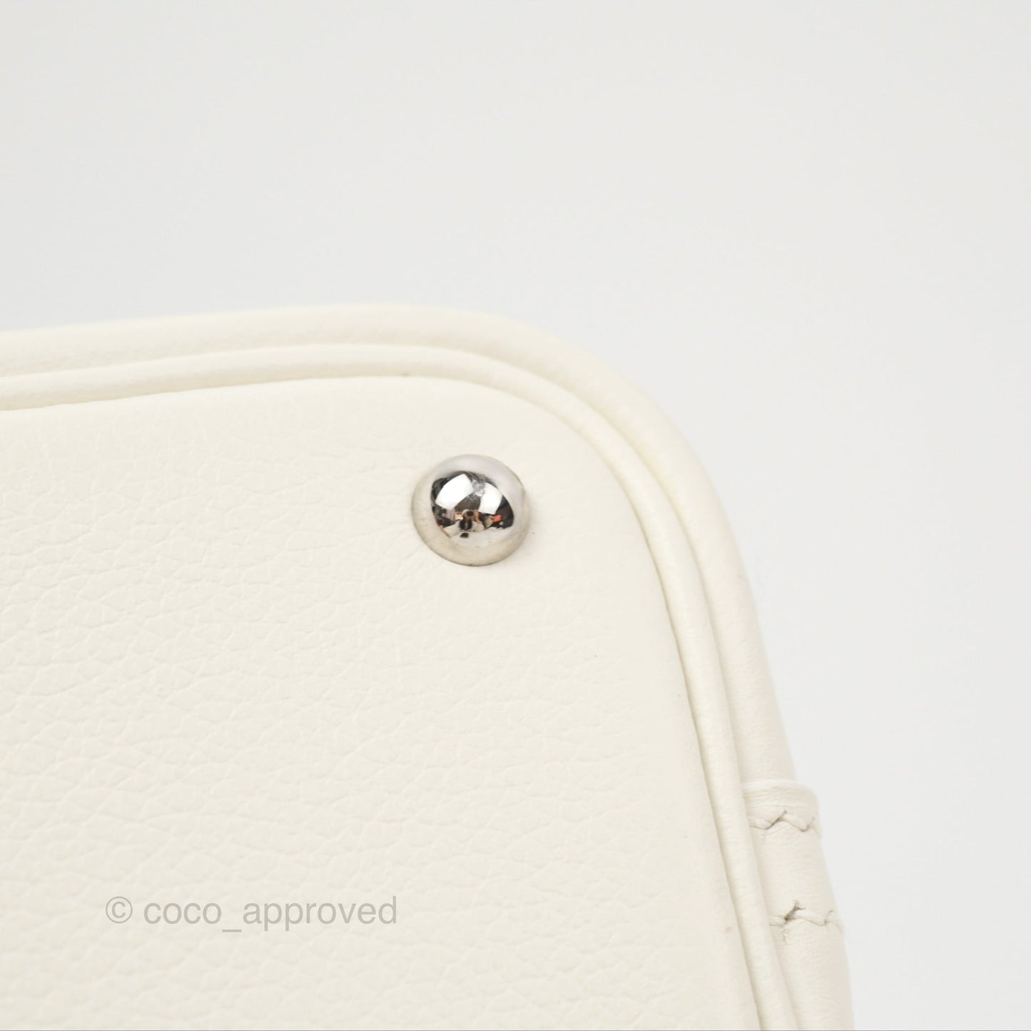 Hermès Mini Bolide 1923 White/Lime Evercolor Palladium Hardware