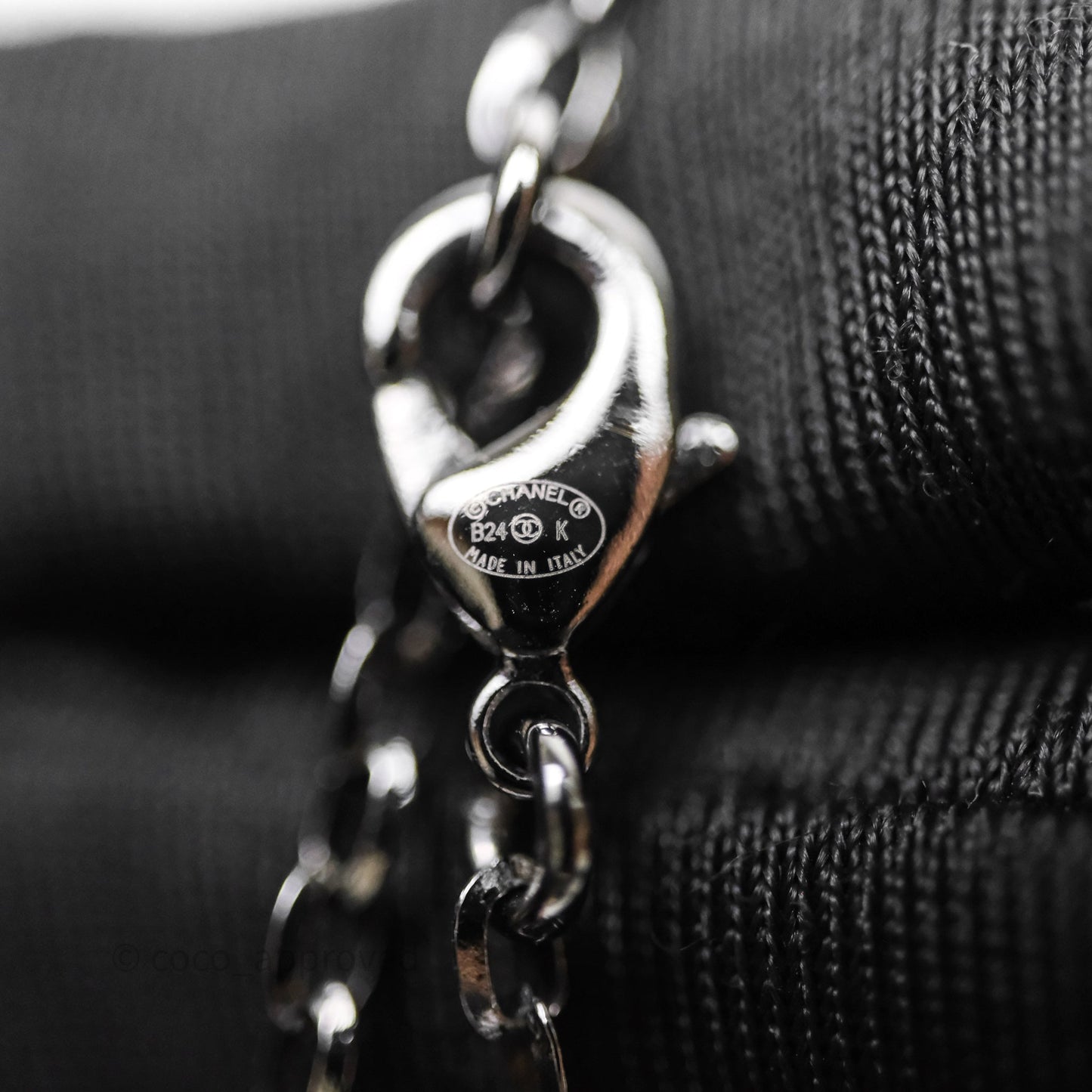 Chanel Round CC Star Coin Necklace Gun Metal 24K