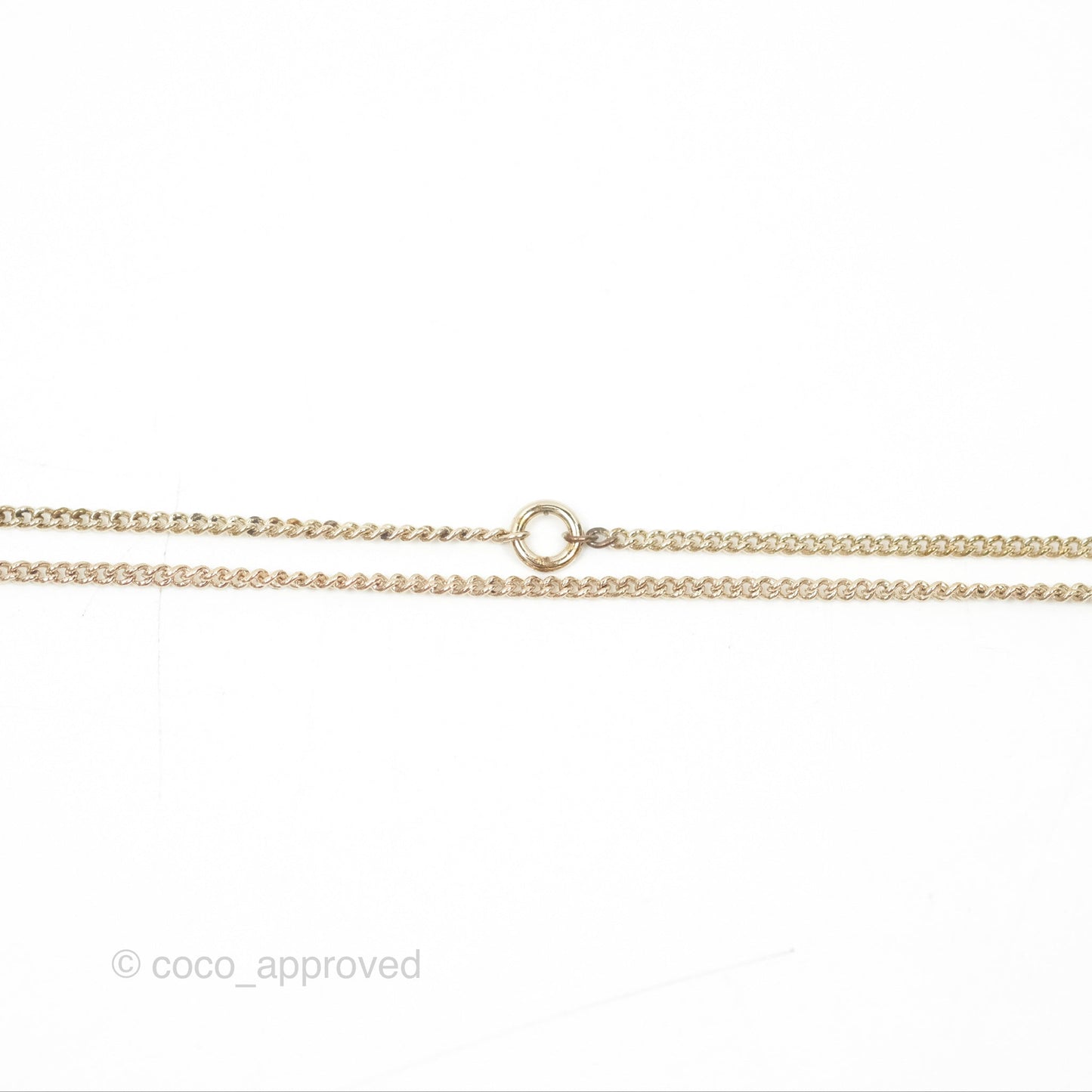 Chanel CC Sphere Locket Necklace Gold Tone 21S