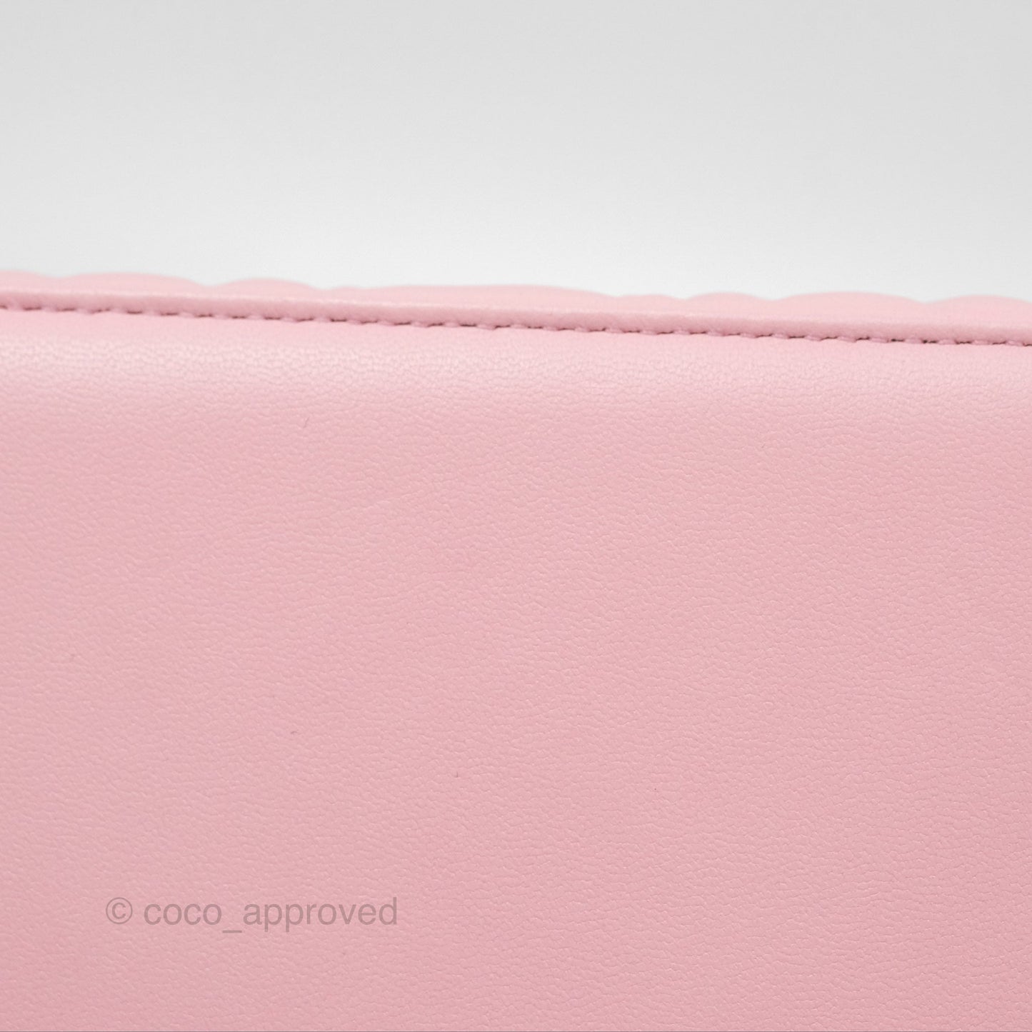 Chanel Vanity with Chain Camellia Embossed Pink Lambskin Gold Hardware