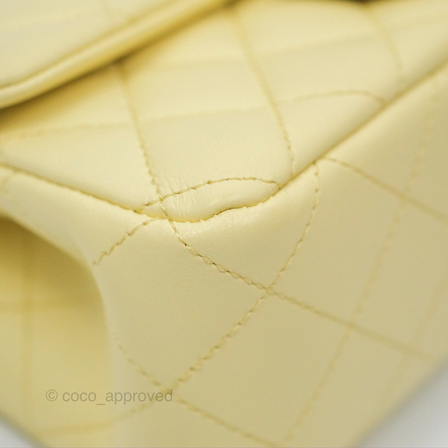Chanel Mini Rectangular Flap with Camellia Adjustable Chain Yellow Lambskin Aged Gold Hardware 23S