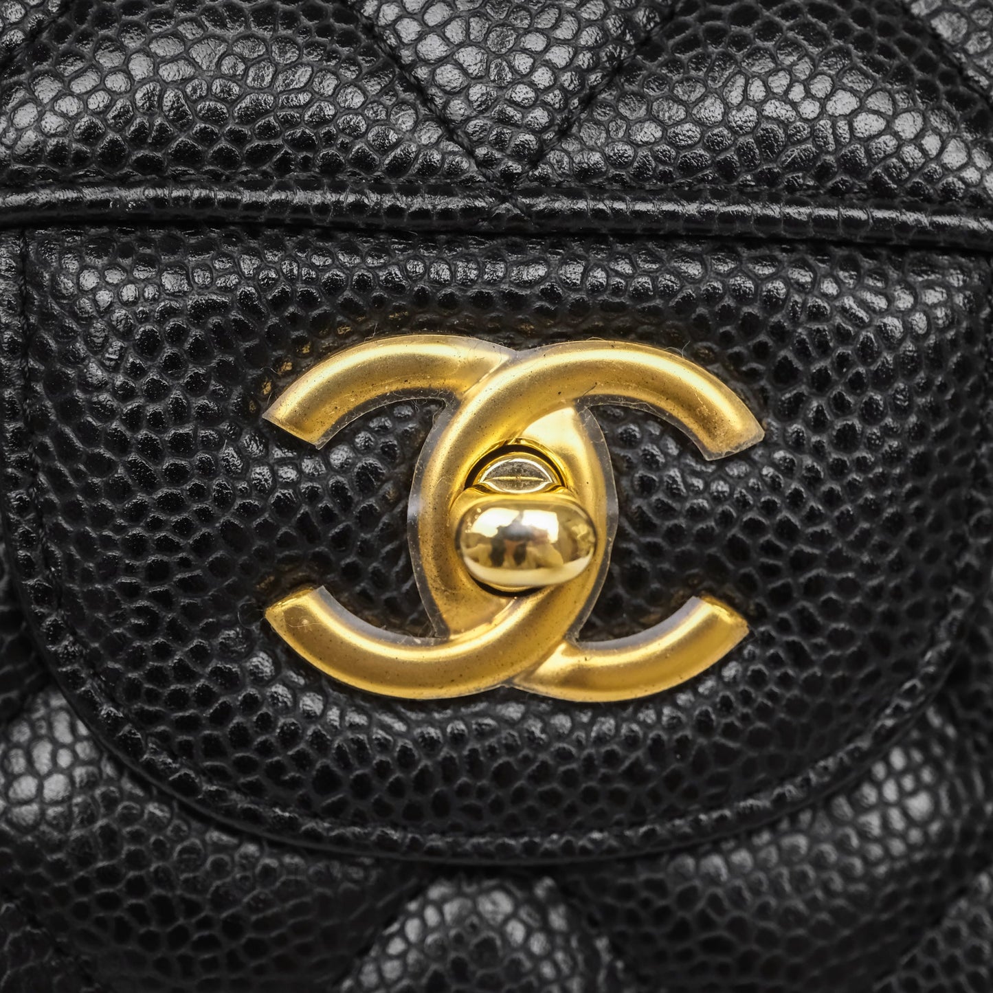 Chanel Jumbo Double Flap Black Caviar Gold Hardware⁣⁣