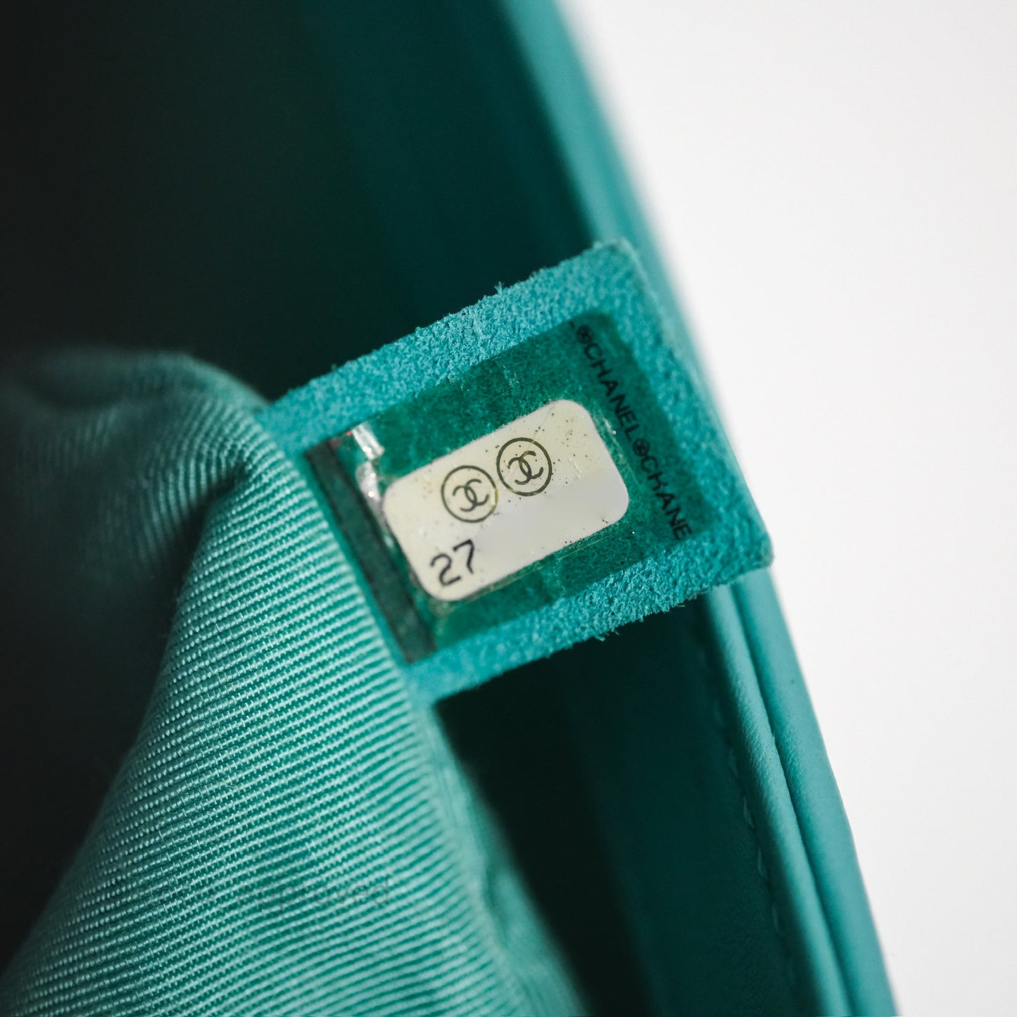 Chanel Medium Boy Quilted Turquoise Calfskin Aged Gold Hardware