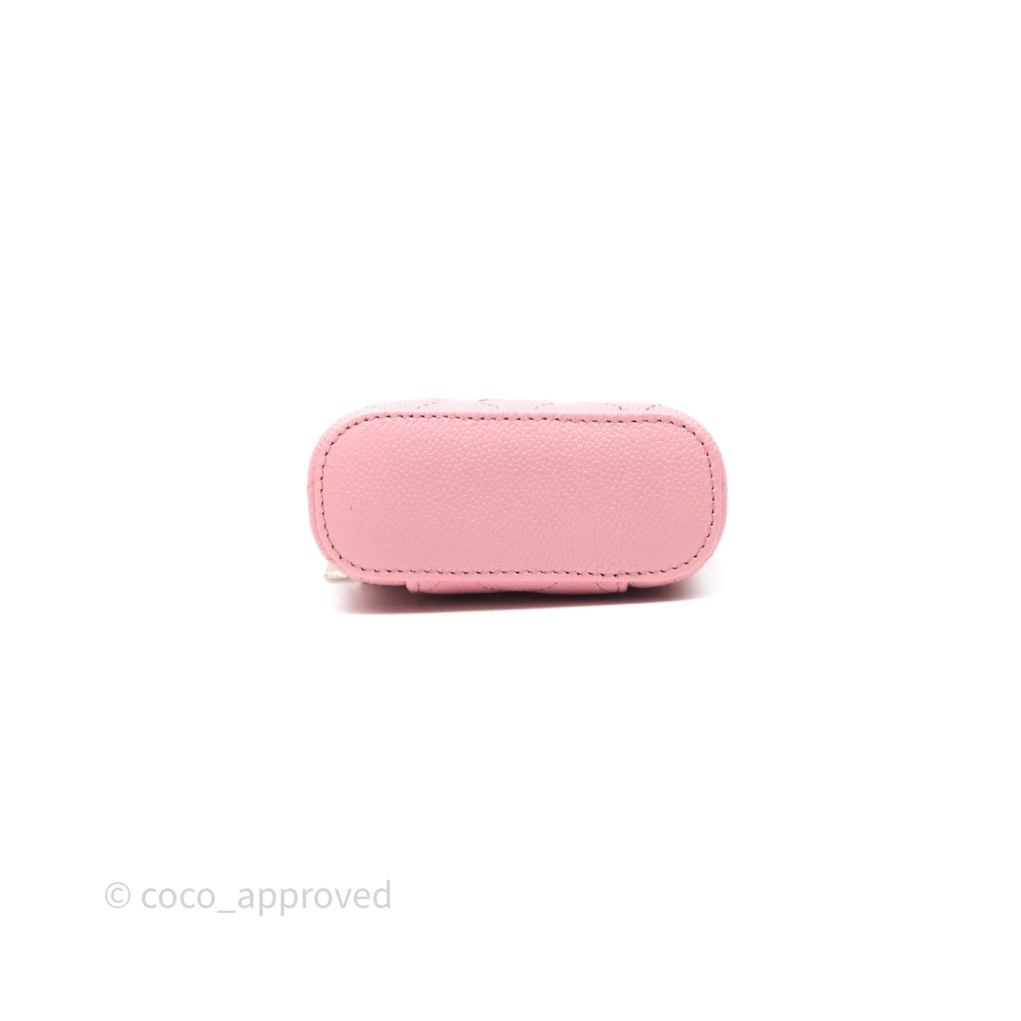 Chanel Quilted Mini Handle With Care Vanity Case With Chain Pink Caviar Gold Hardware