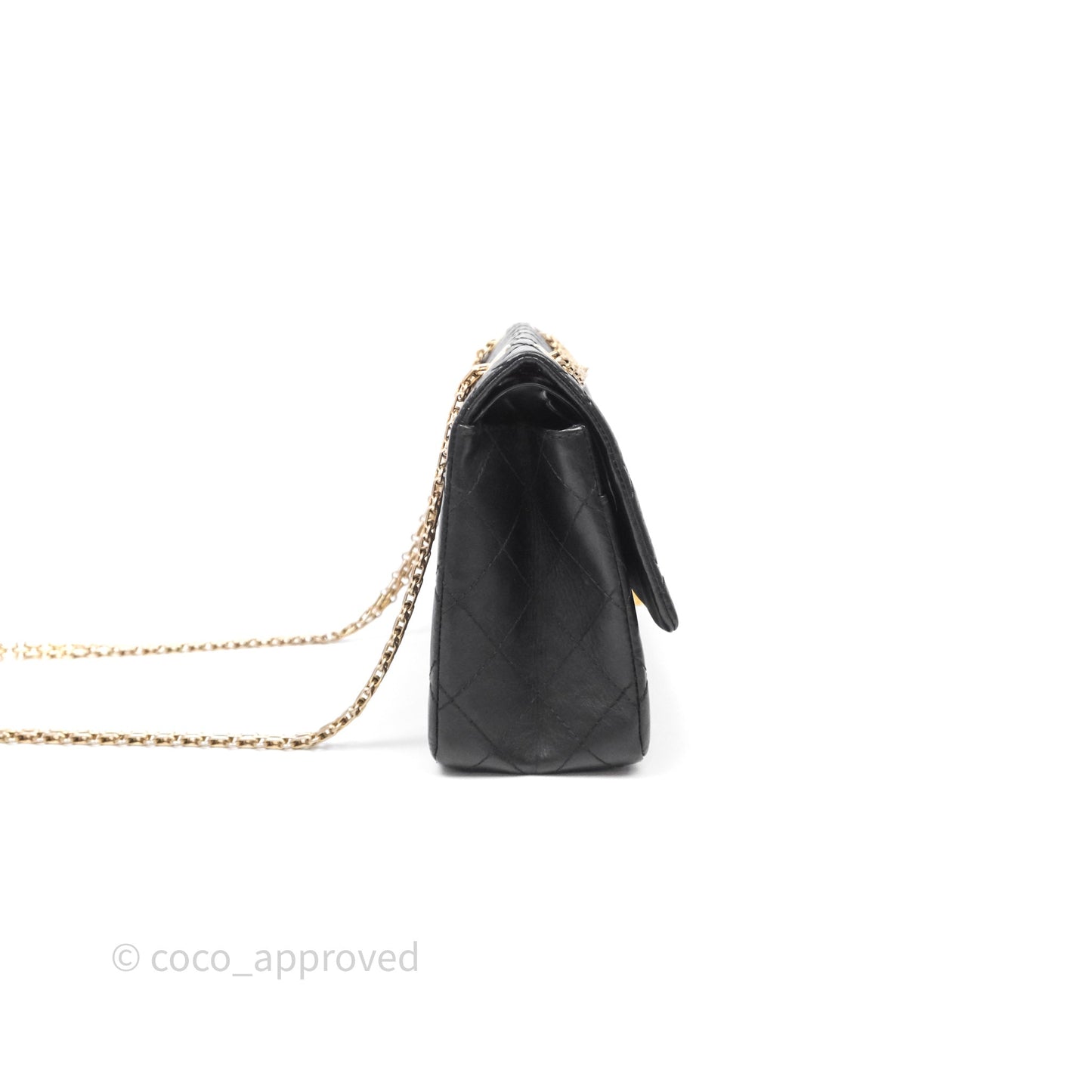 Chanel Reissue 226 Quilted Aged Calfskin Black Aged Gold Hardware