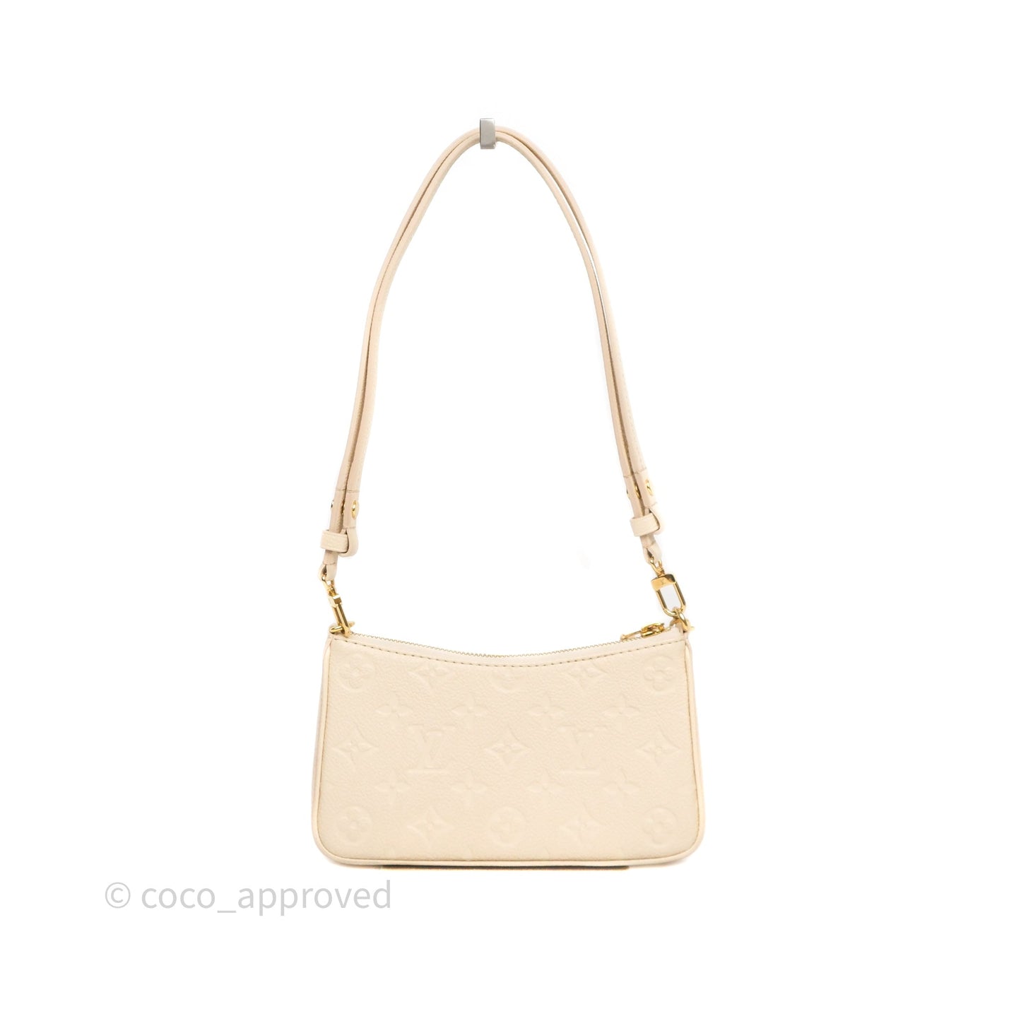 Louis Vuitton Easy Pouch On Strap Crème Monogram Empreinte Leather