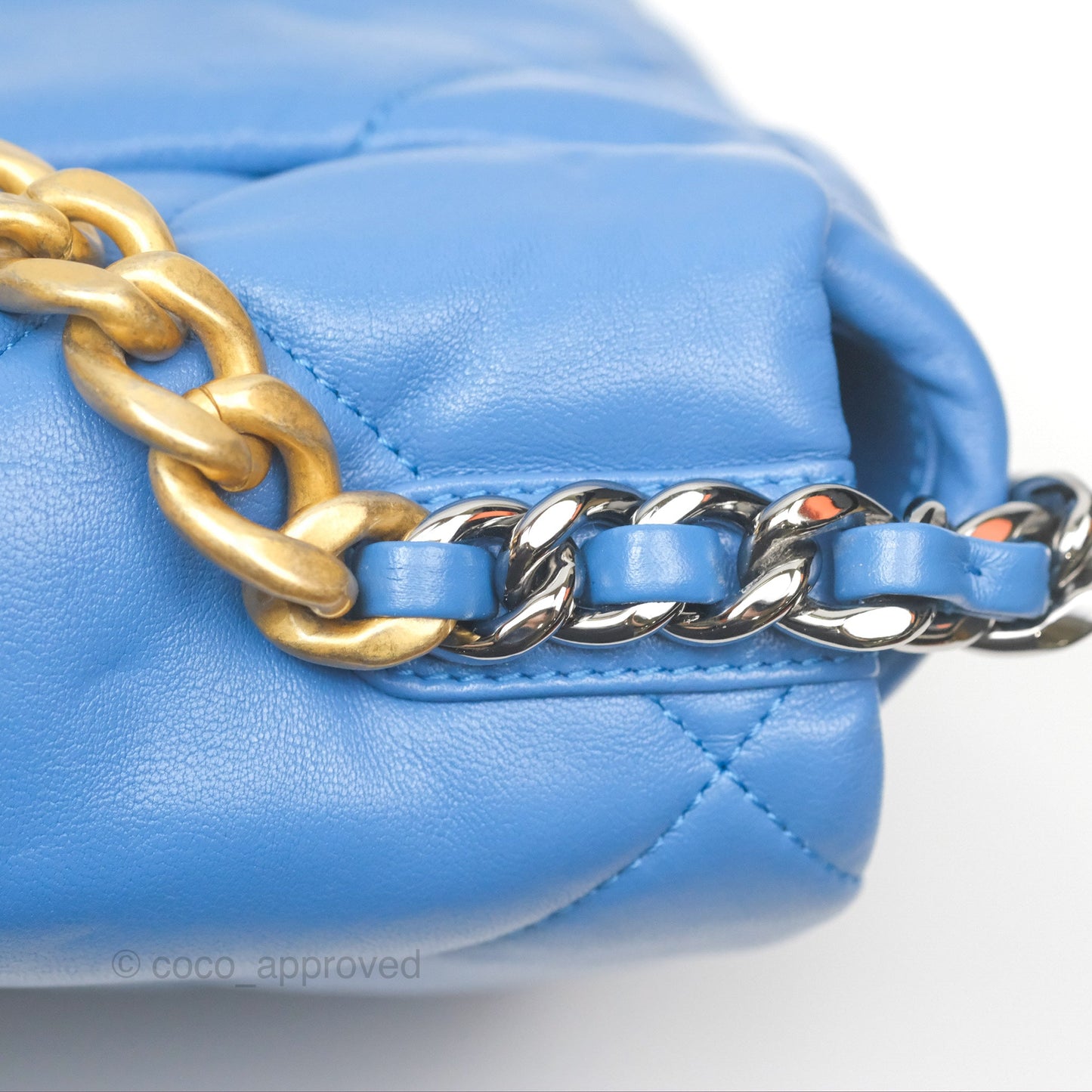 Chanel 19 Small Blue Mixed Hardware