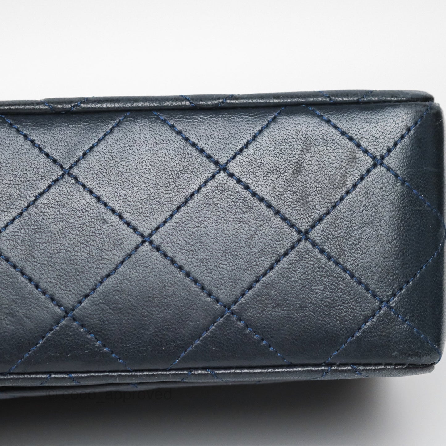 Chanel Vintage Mini Square Navy Lambskin 24K Gold Hardware