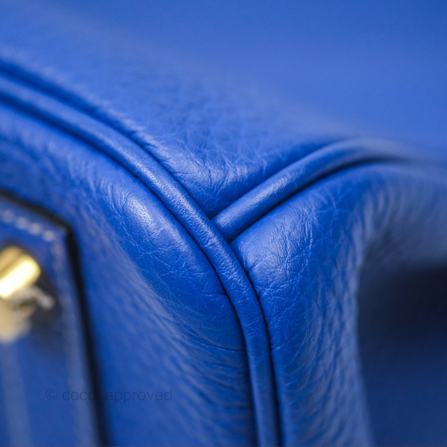 Hermès Birkin 30 Retourne HSS Blue Gris Clemence Brushed Gold Hardware
