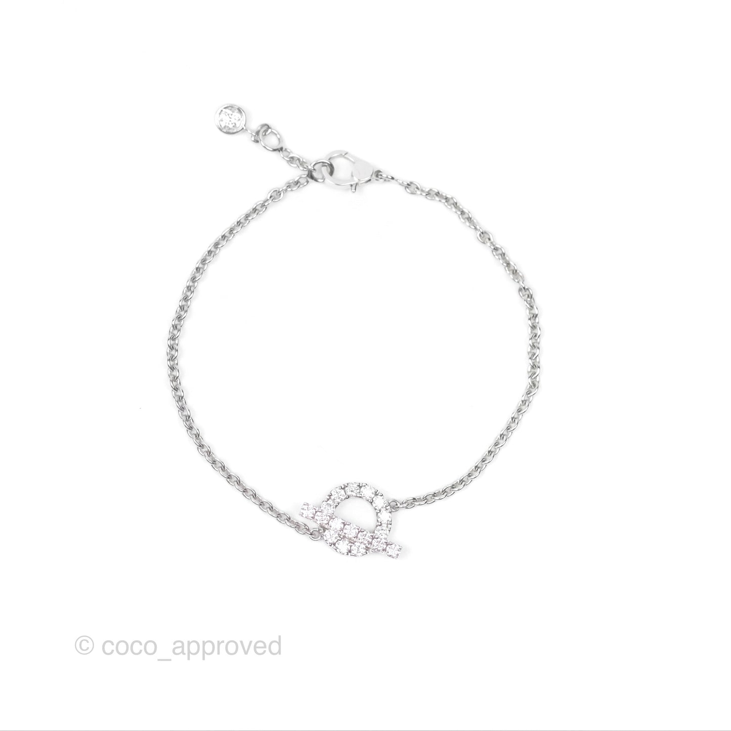 Hermès Finesse Bracelet Diamonds White Gold