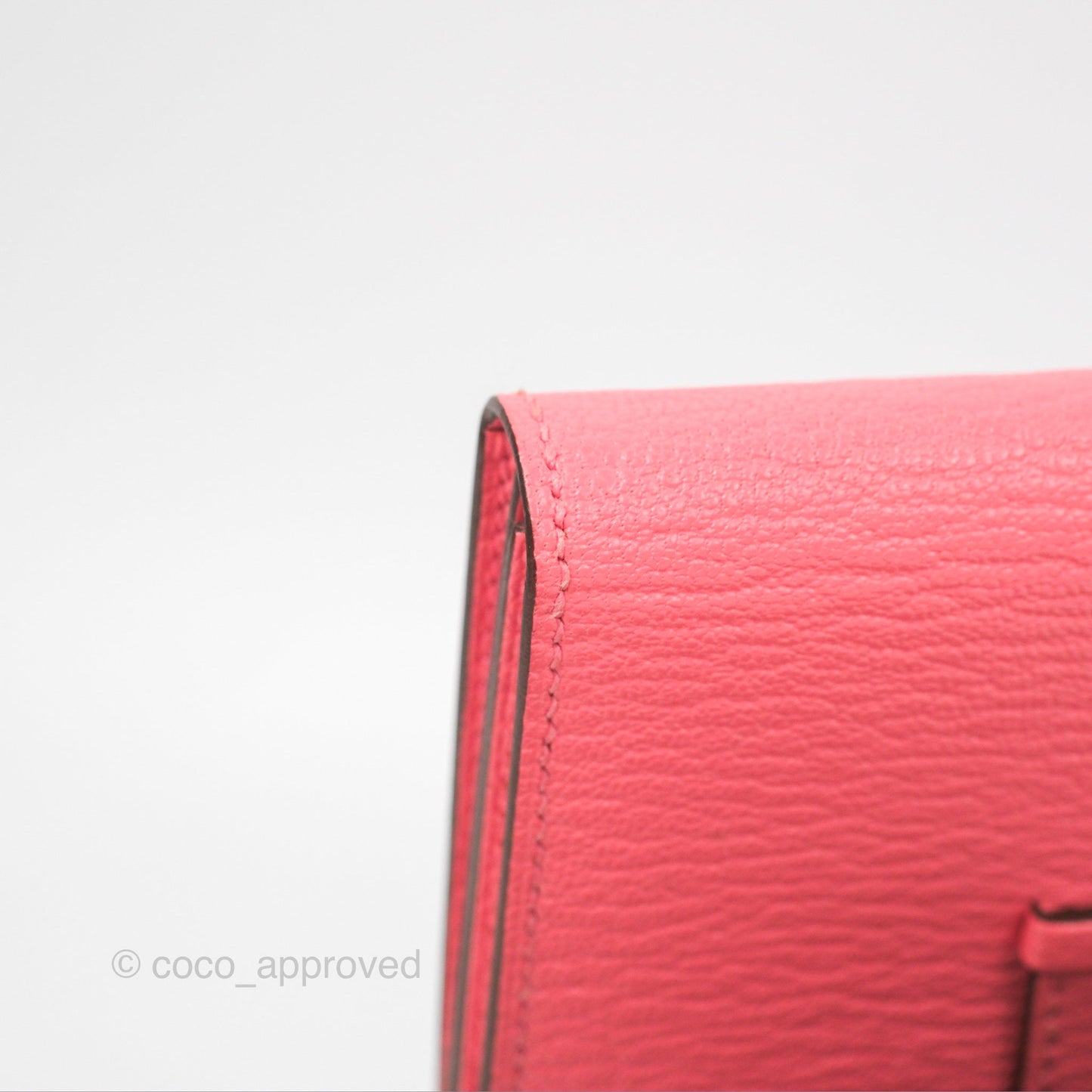Hermès Bearn Card Holder Rose Ete Chevre Mysore Palladium Hardware