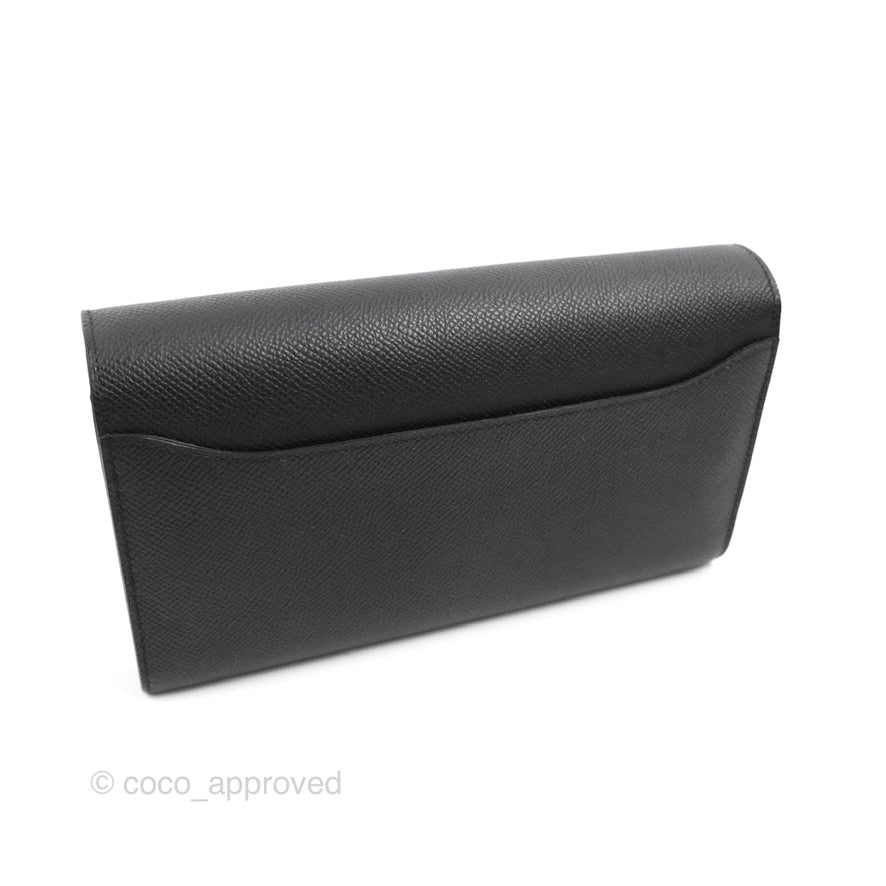 Hermès Constance Long To Go Wallet Black Epsom Gold Hardware
