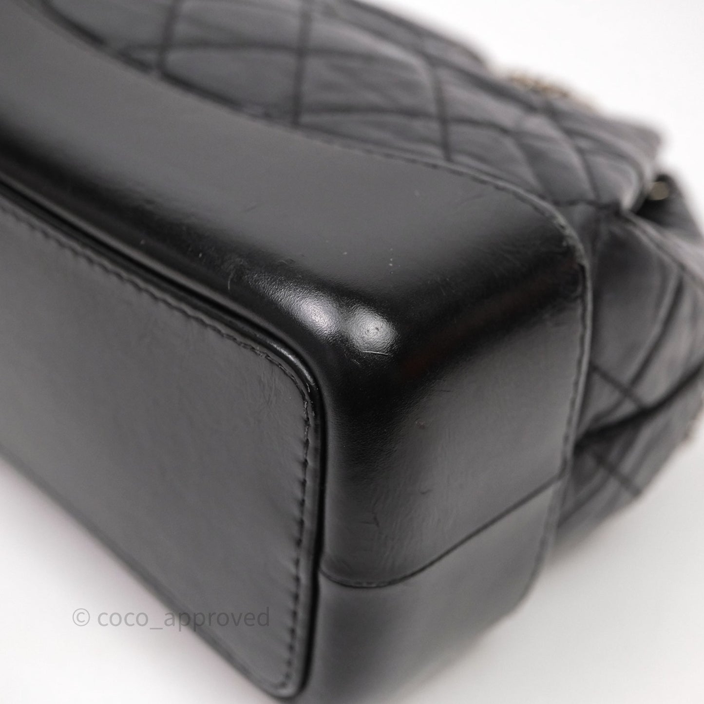 Chanel Small Gabrielle Backpack Black Aged Calfskin