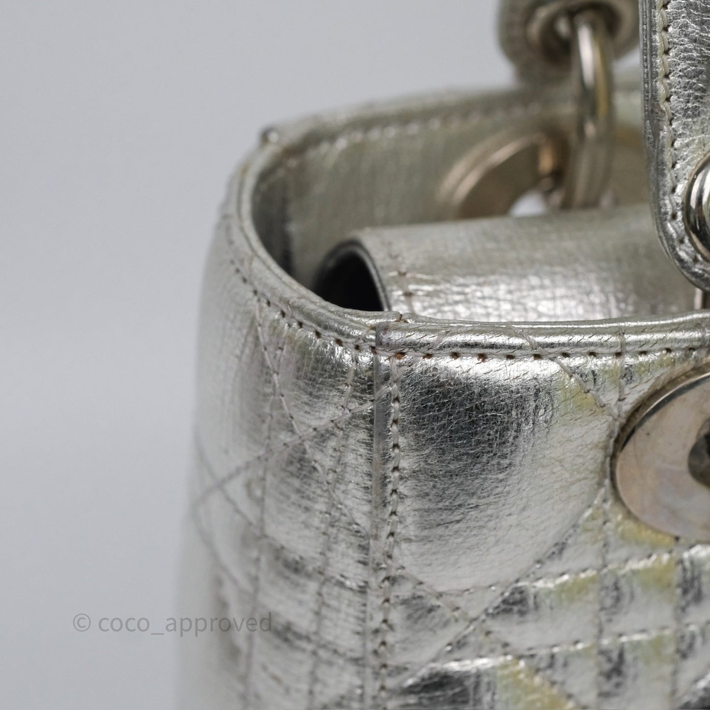 Dior My ABCDior Lady Dior Metallic Silver Cannage