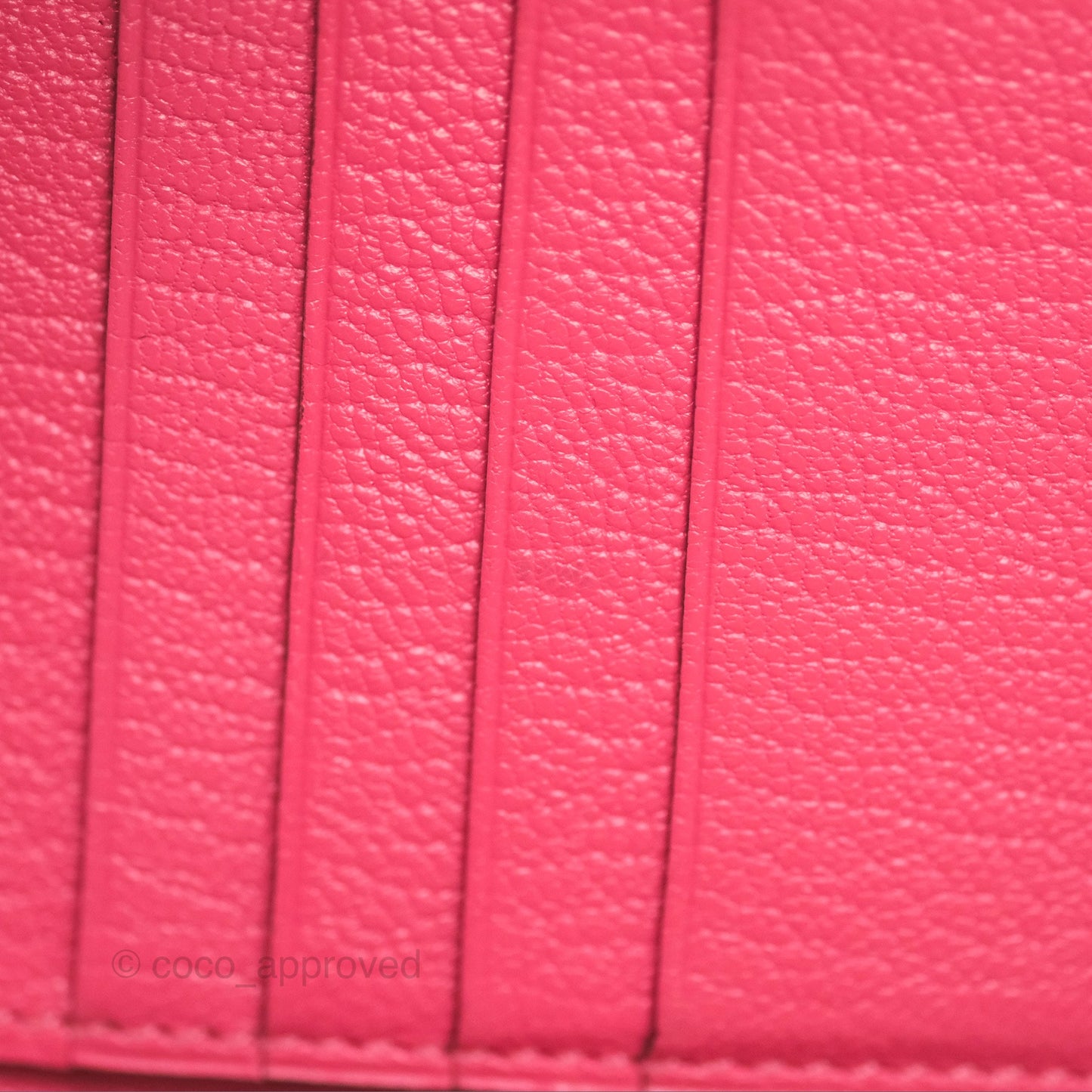 Hermes Bearn Compact Wallet Rose Azalee 8W Gold Hardware