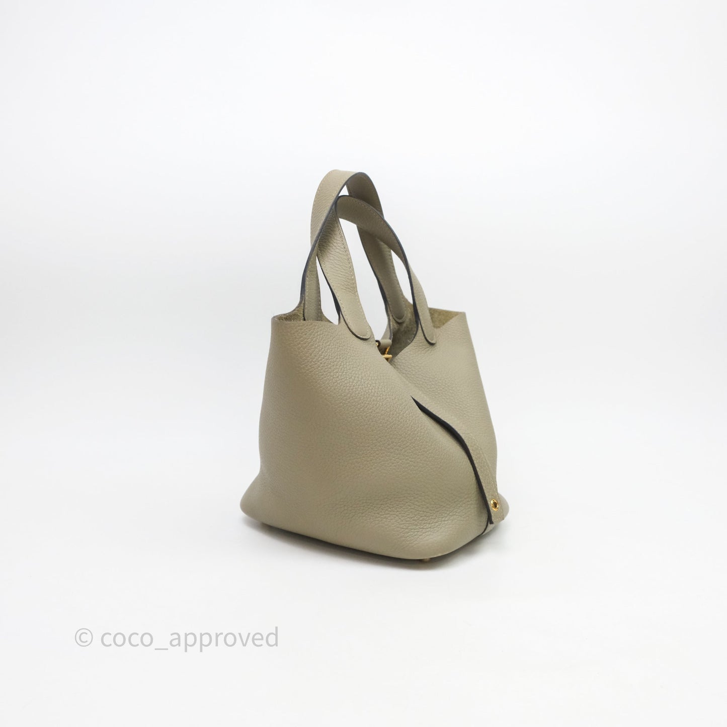 Hermès Picotin Lock 18 Q1 Sauge Clemence Gold Hardware