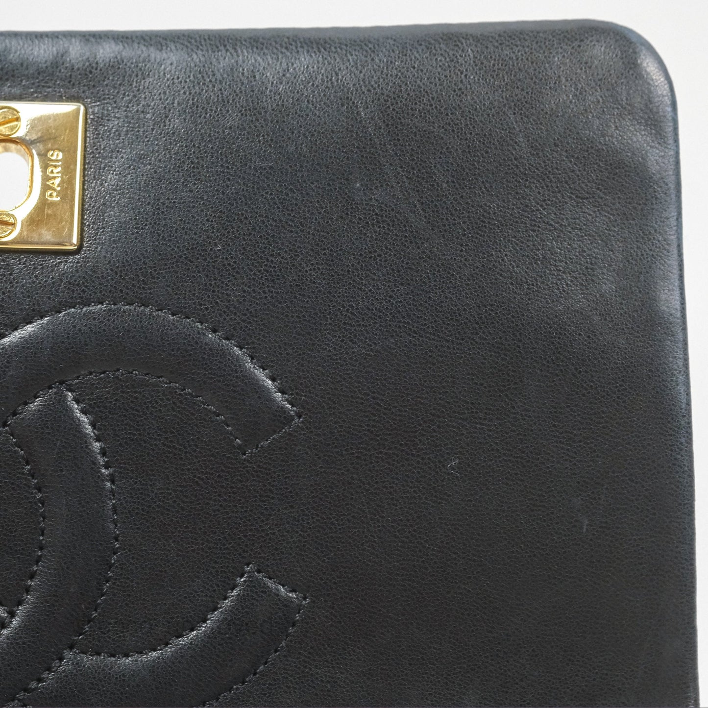 Chanel Vintage Mini Single Full Flap Bag Black Lambskin 24K Gold Hardware