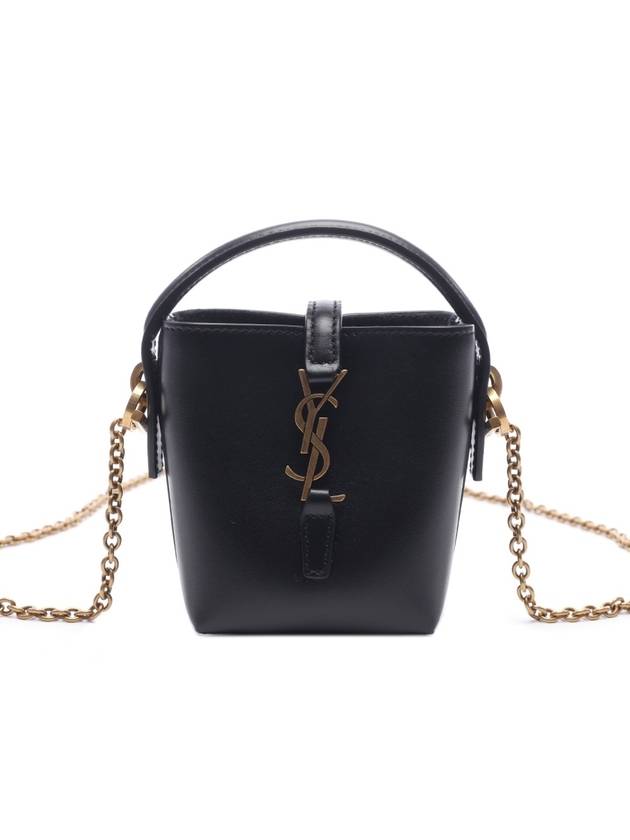 Luxury Saint Laurent Le 37 Micro Bucket Bag Black