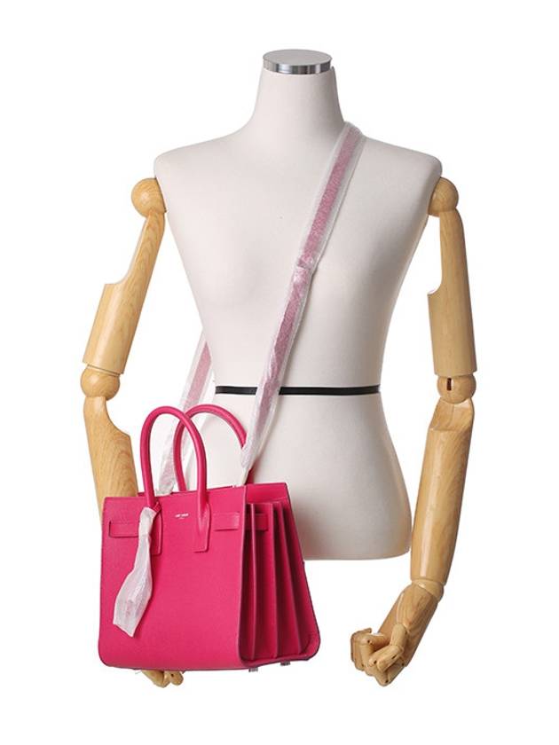 Luxury Saint Laurent Nano Sac De Jour Leather Tote Bag Hot Pink