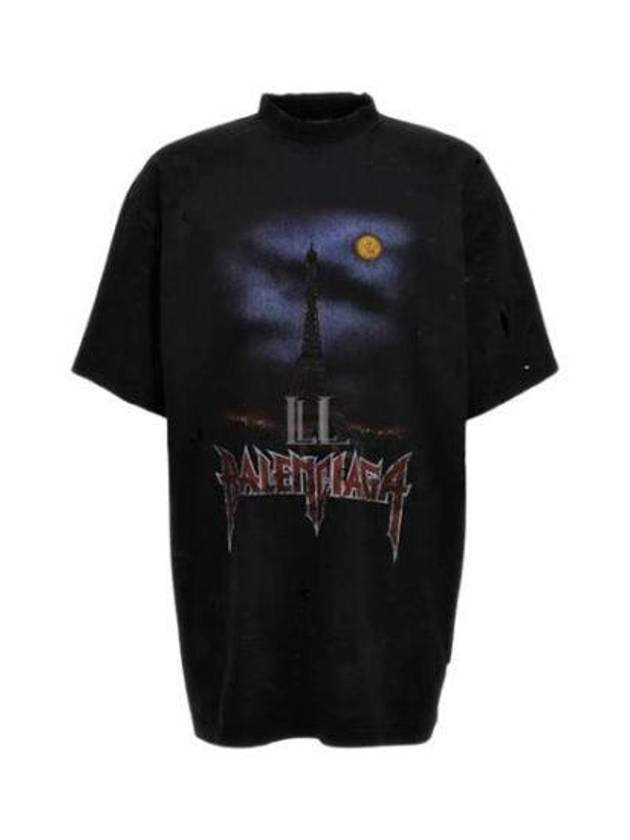 Luxury Balenciaga Oversized Short Sleeve T-Shirt Washed Black