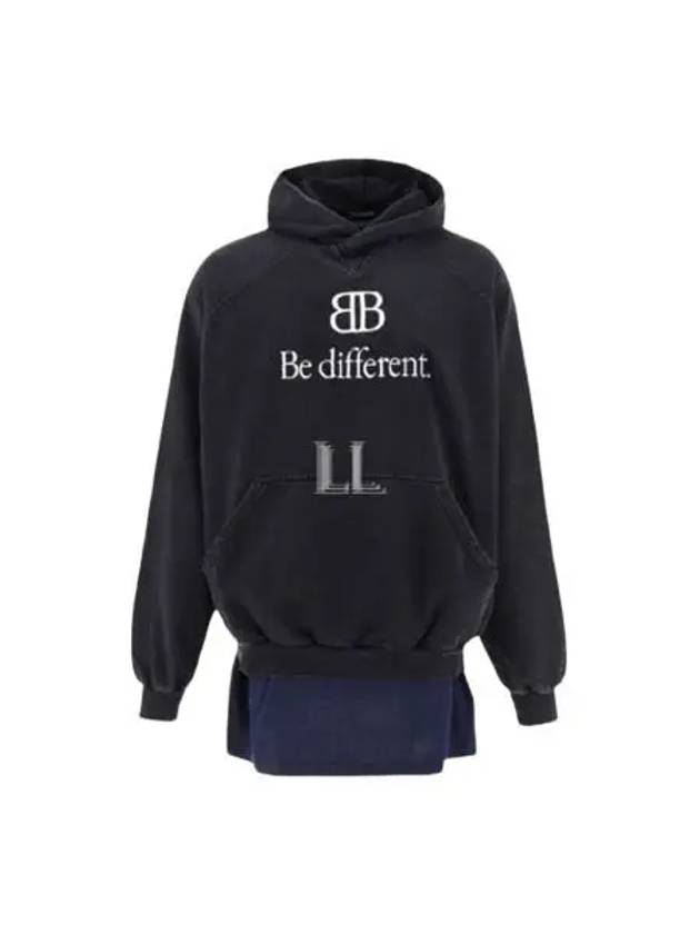 Luxury Balenciaga BB Logo Hoodie Black