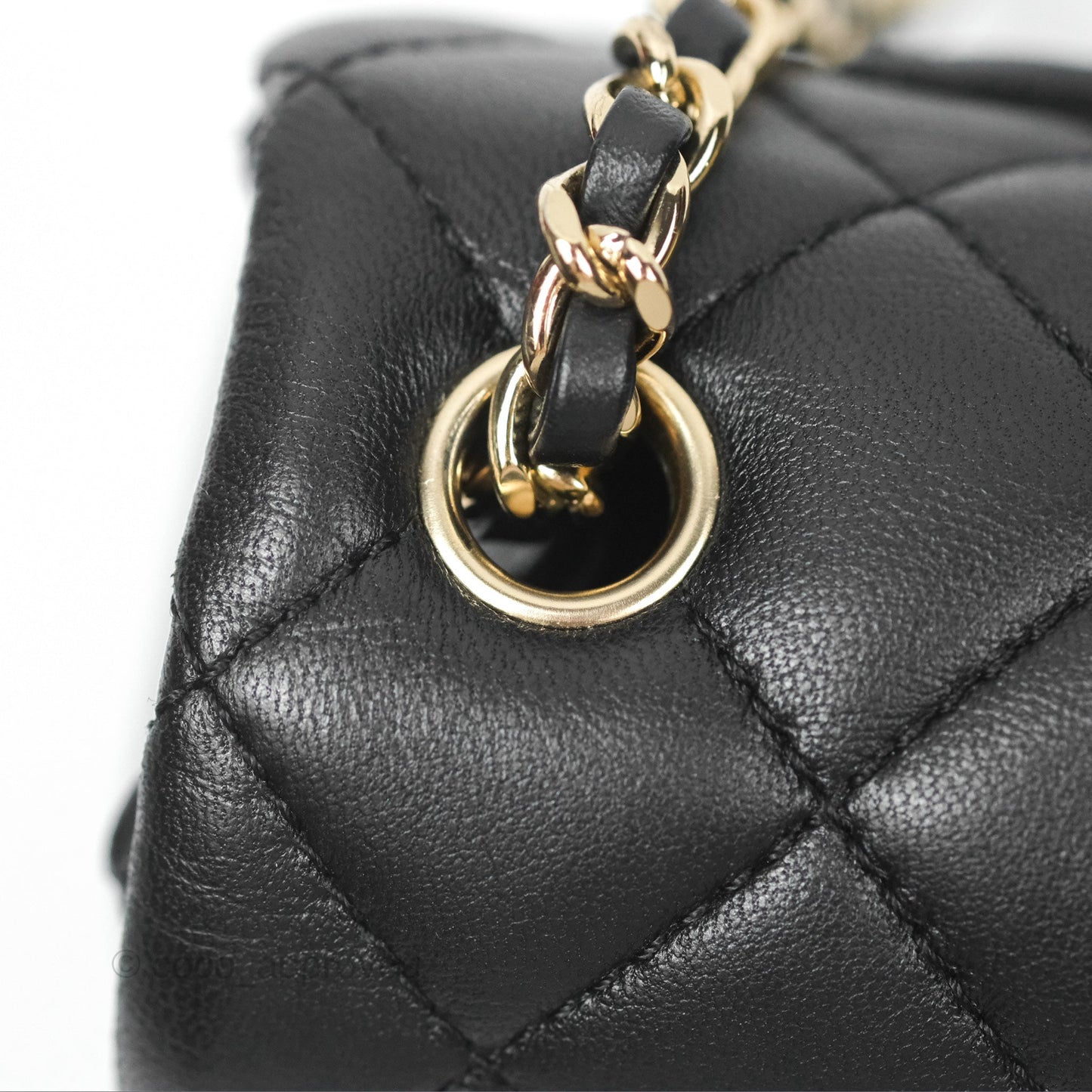 Chanel Ball Crush Mini Rectangular Black Lambskin Gold Hardware 23C