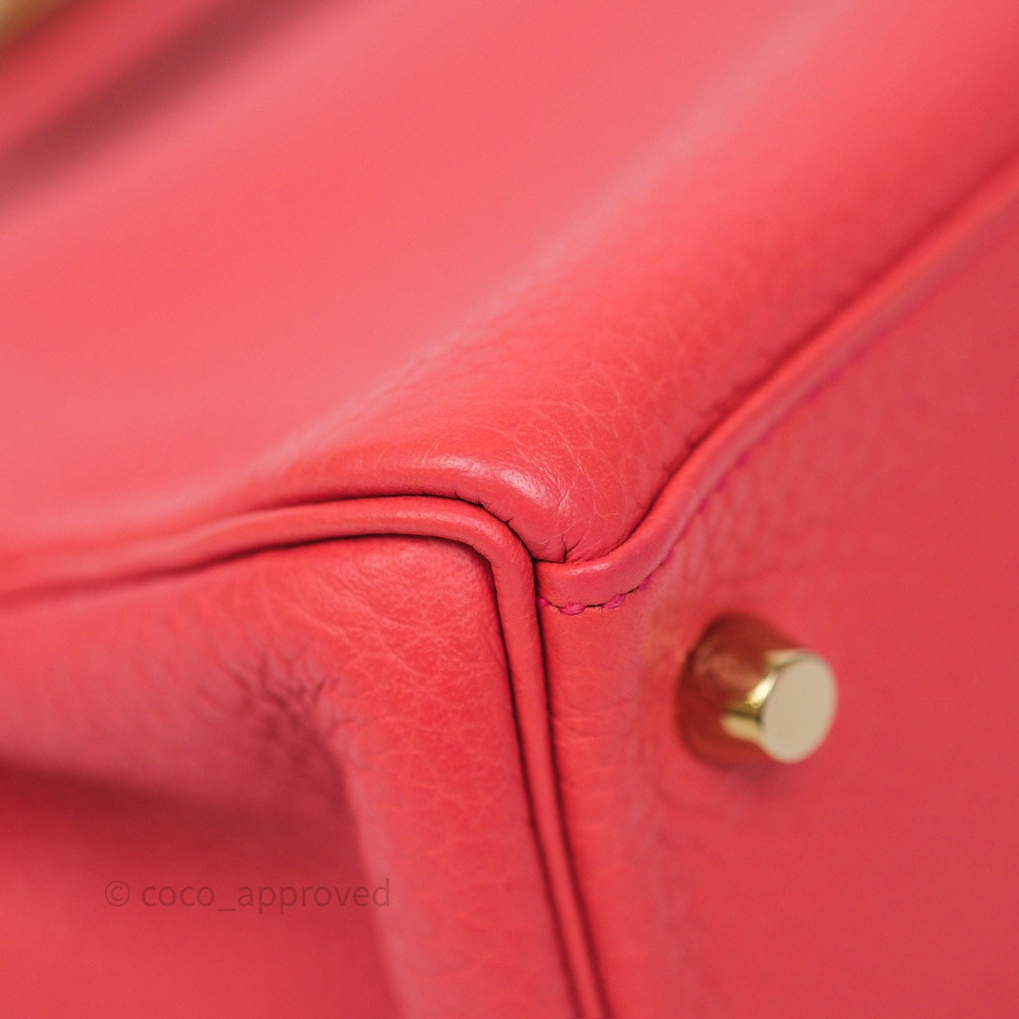 Hermès Kelly 28 Rose Jaipur Retourne Togo Gold Hardware
