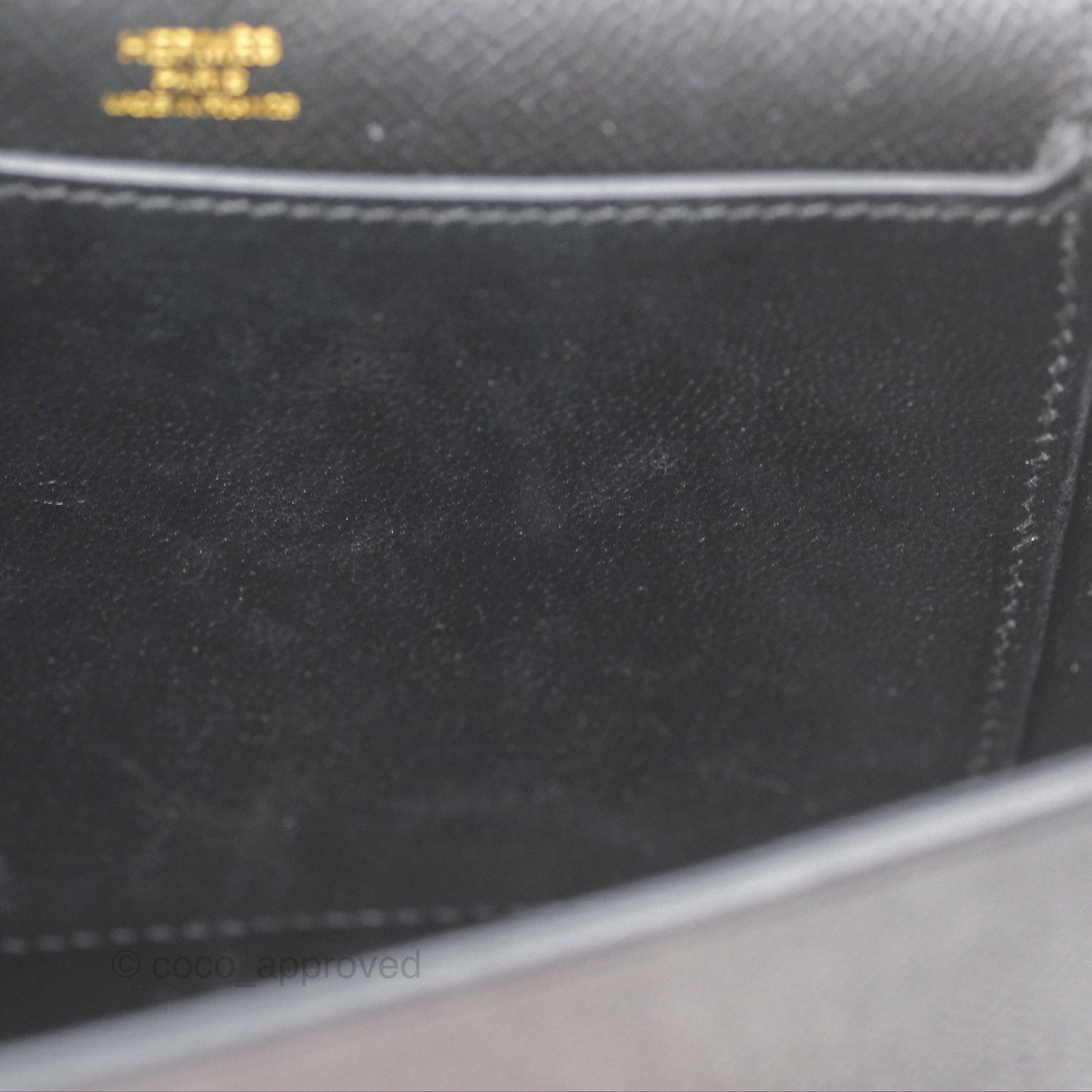 Hermes Octogone 23 Black Epsom