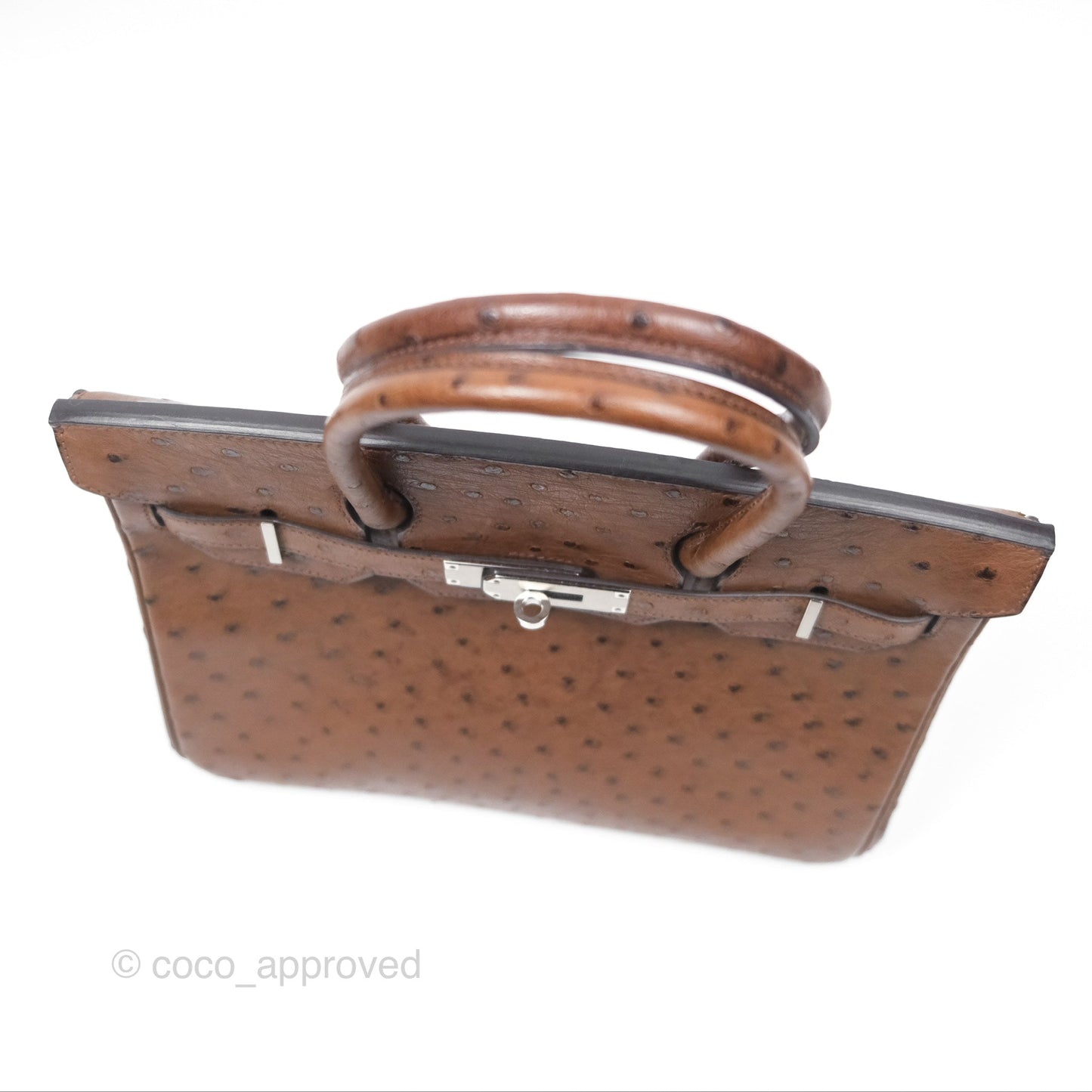 Hermès Birkin Retourne 30 Dark Brown Ostrich Palladium Hardware