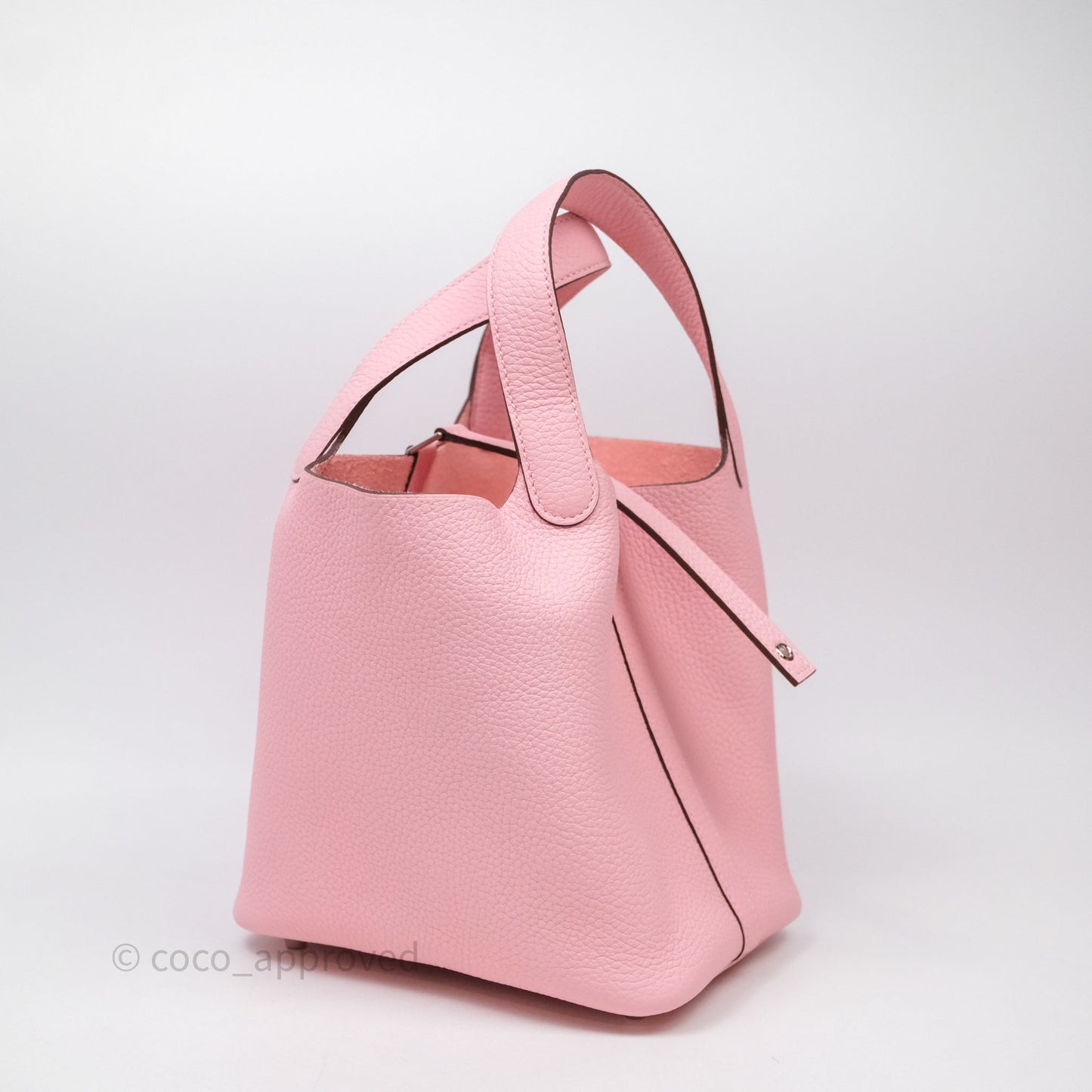 Hermès Picotin 18 Rose Sakura 3Q Clemence Palladium Hardware