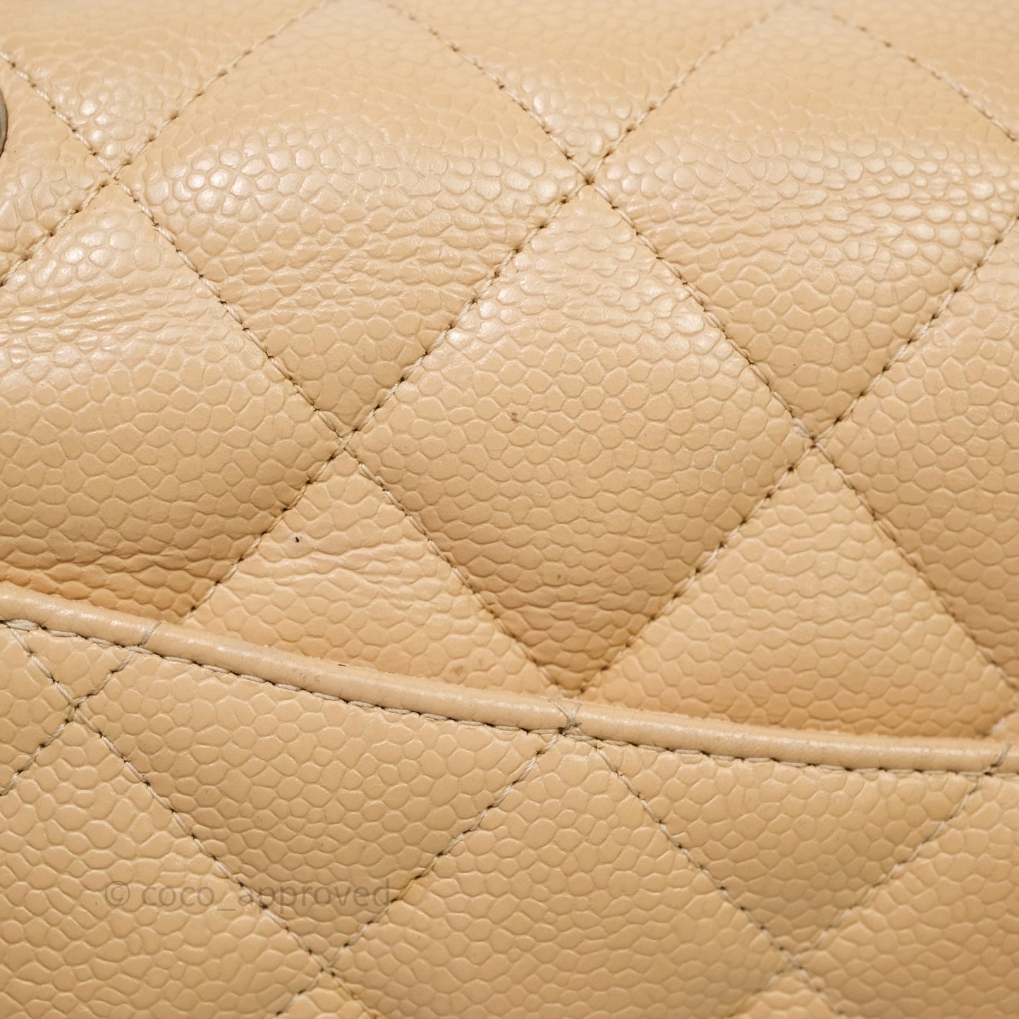 Chanel Jumbo Double Flap Beige Caviar Silver Hardware⁣⁣