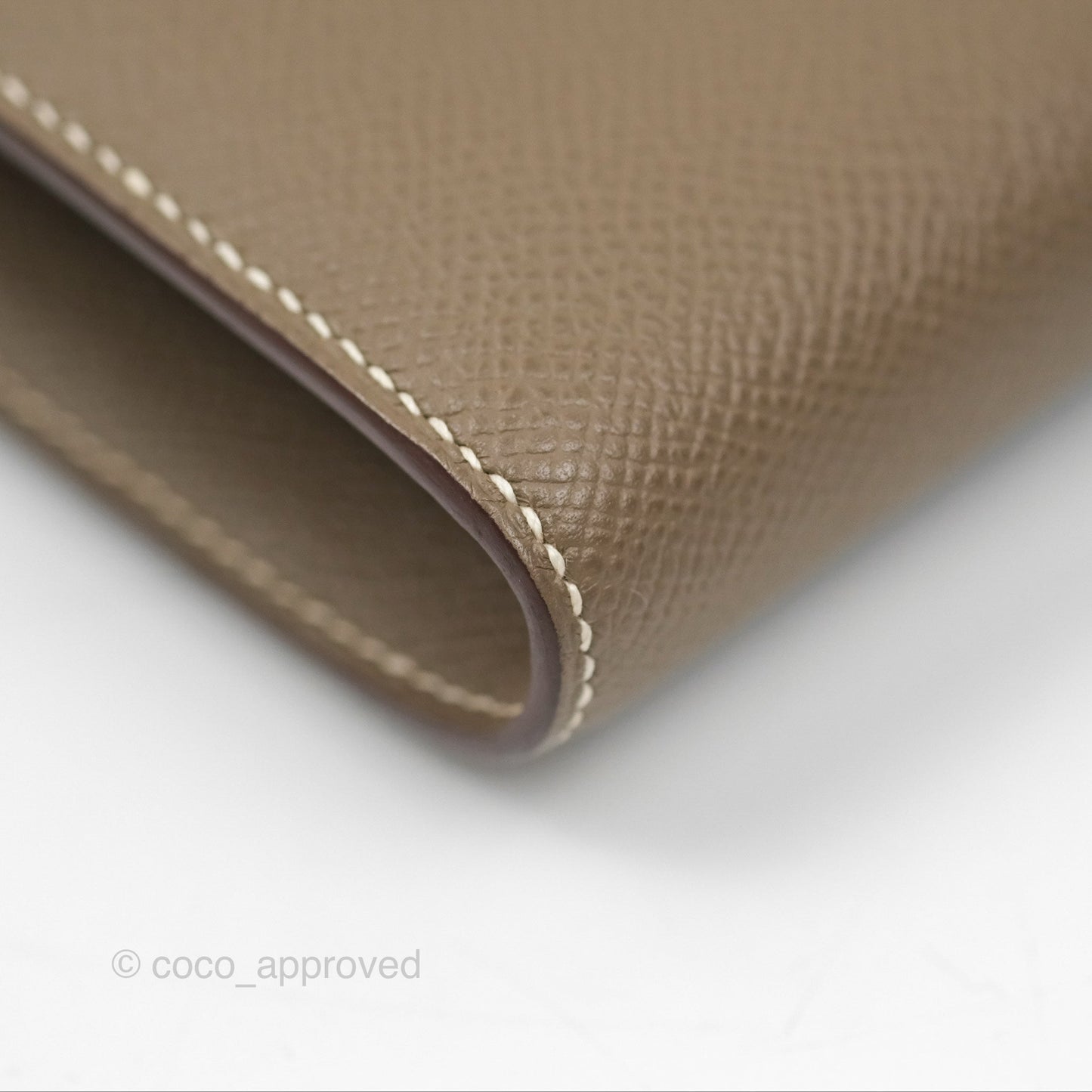 Hermès Constance To Go Wallet Etoupe Epsom Gold Hardware
