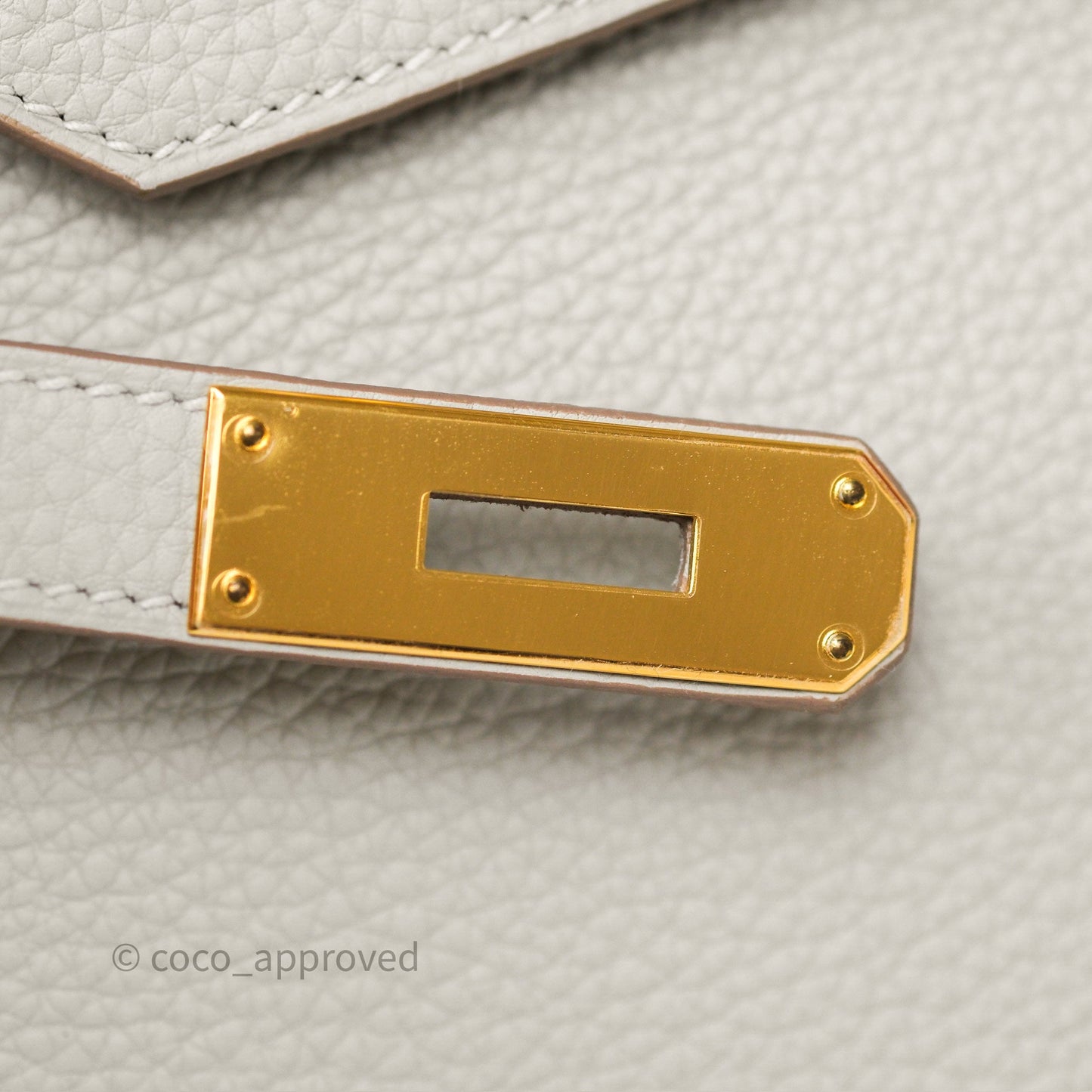 Hermès Birkin 30 Retourne Gris Perle 80 Togo Gold Hardware