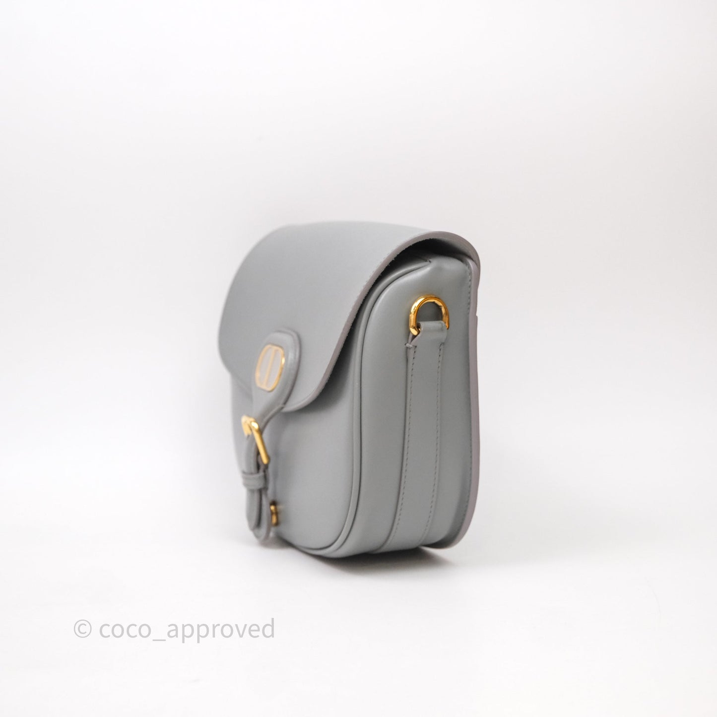 Christian Dior Medium Bobby Flap Grey Box Calfskin