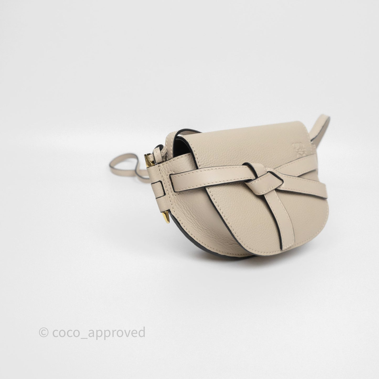 Loewe Mini Dual Gate Bag Sand Grain Calfskin