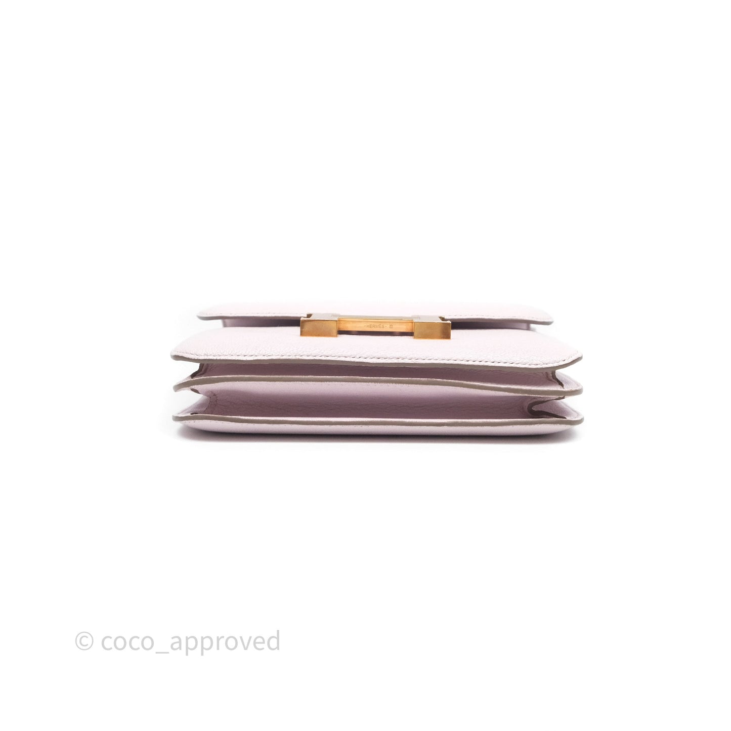 Hermès Constance Mini 18cm Mauve Pale Chevre Mysore Rose Gold Hardware