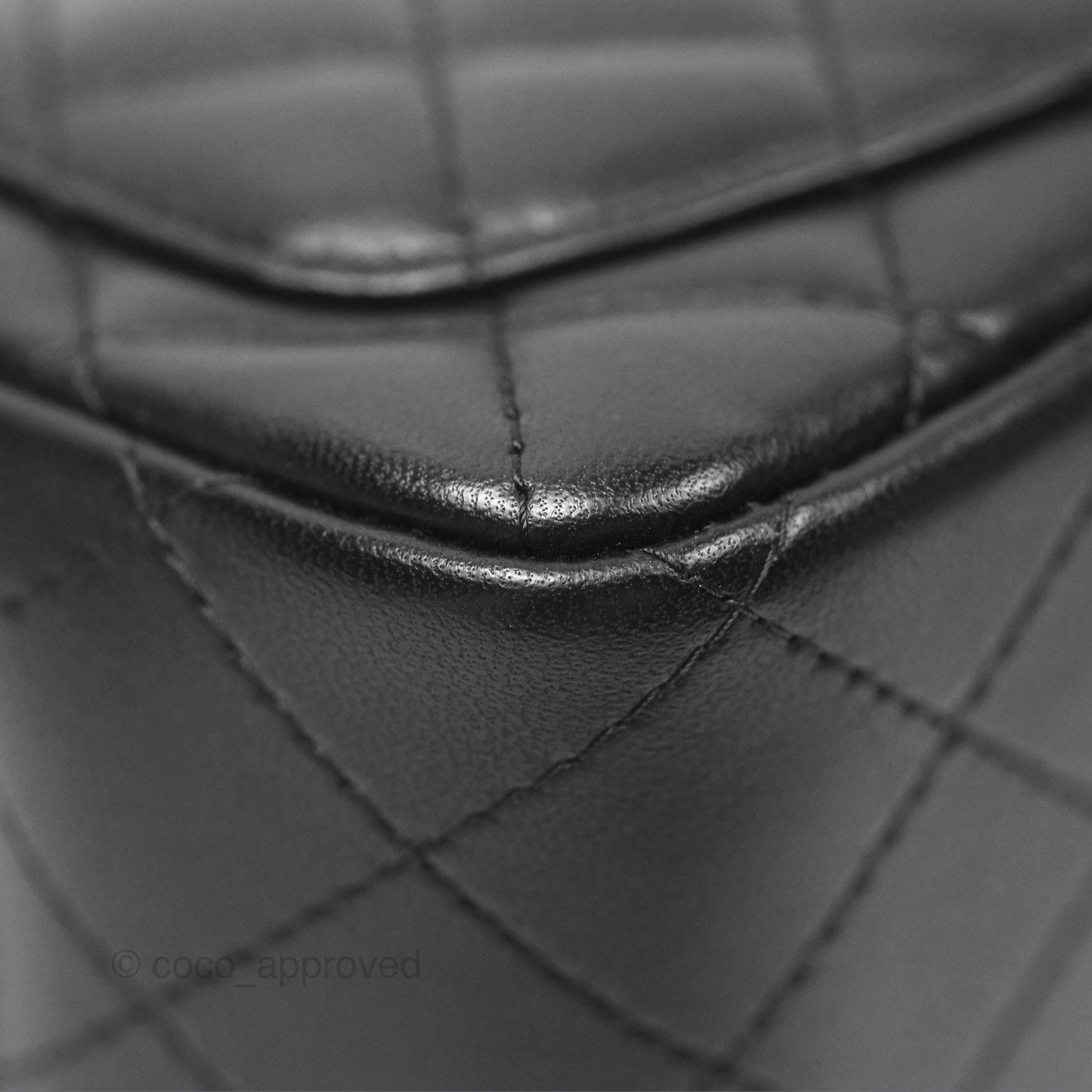Chanel Mini Square Flap Bag Quilted Black Lambskin Gold Hardware