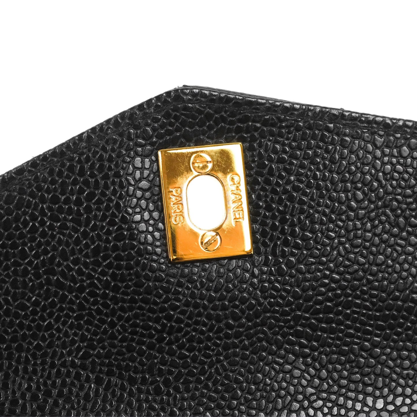 Chanel Vintage Belt Bag Quilted Black Caviar 24K Gold Hardware