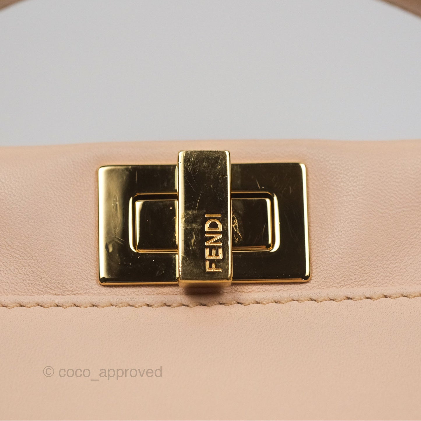 Fendi Mini Peekaboo Bag Light Pink Lambskin Gold Hardware