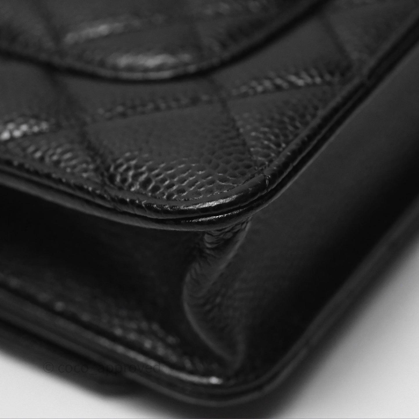 Chanel Quilted WOC Black Caviar Gold Hardware