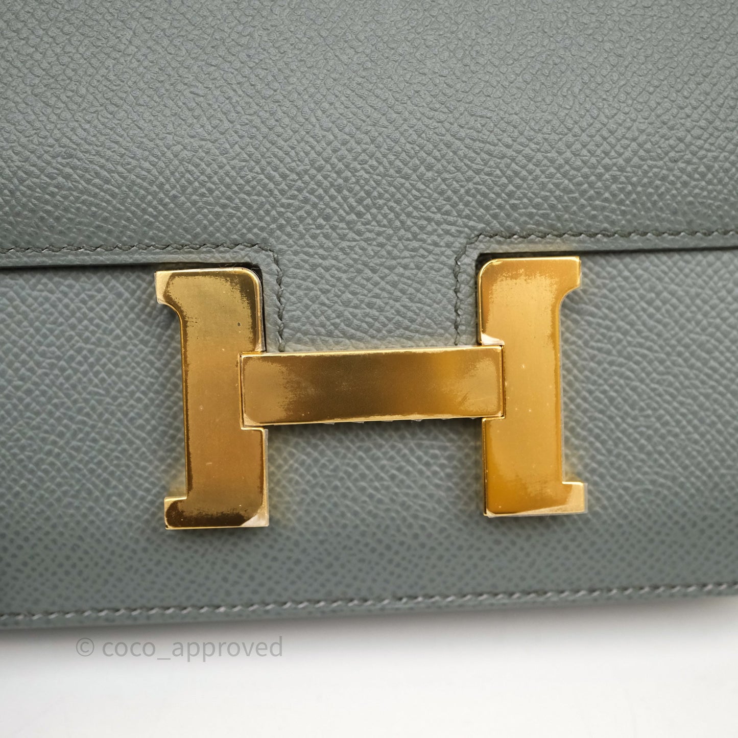 Hermès Constance Mini 18cm Vert Amande 63 Epsom Gold Hardware