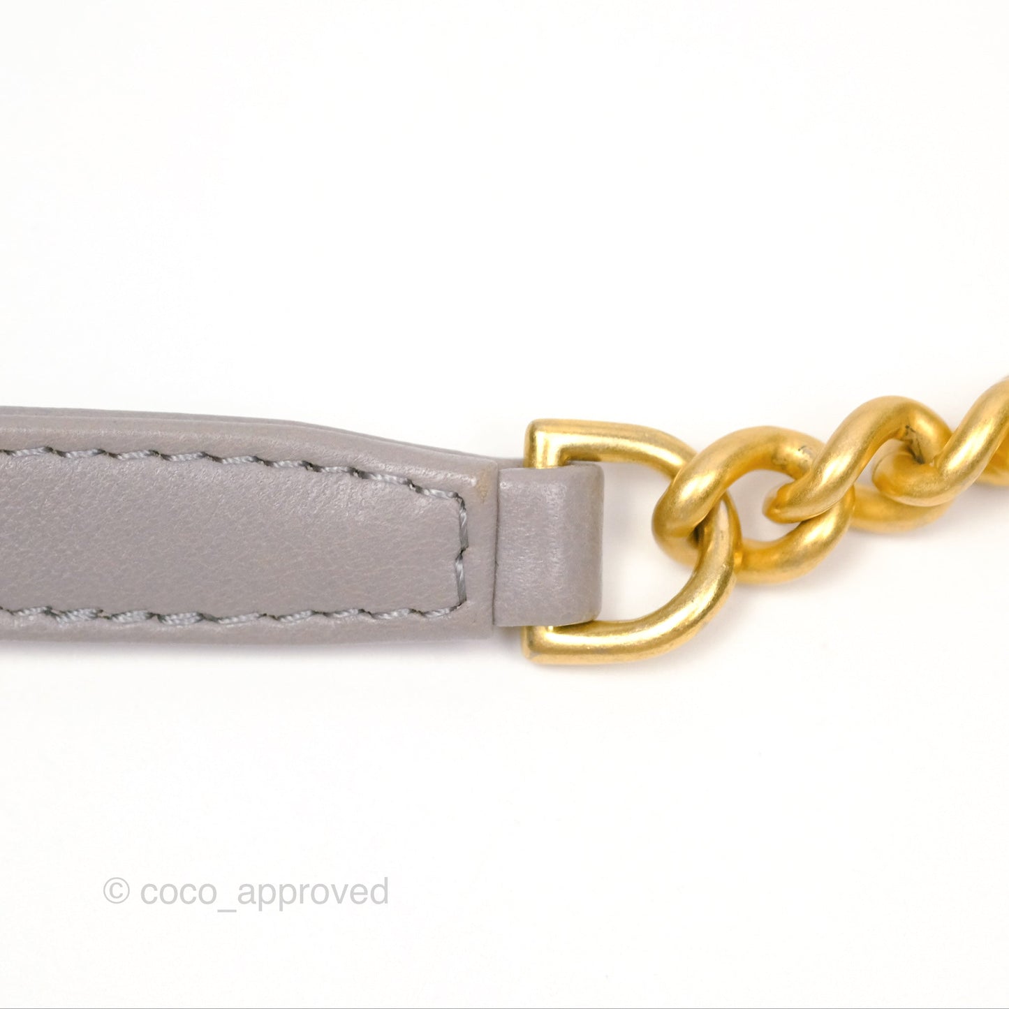 Chanel Small Quilted Coco Luxe Flap Bag Grey Calfskin Aged Gold Hardware
