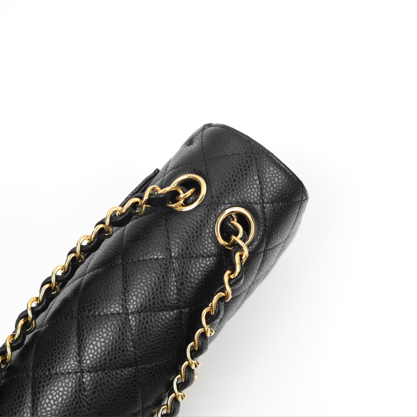 Chanel Small Classic Quilted Flap Black Caviar Gold Hardware