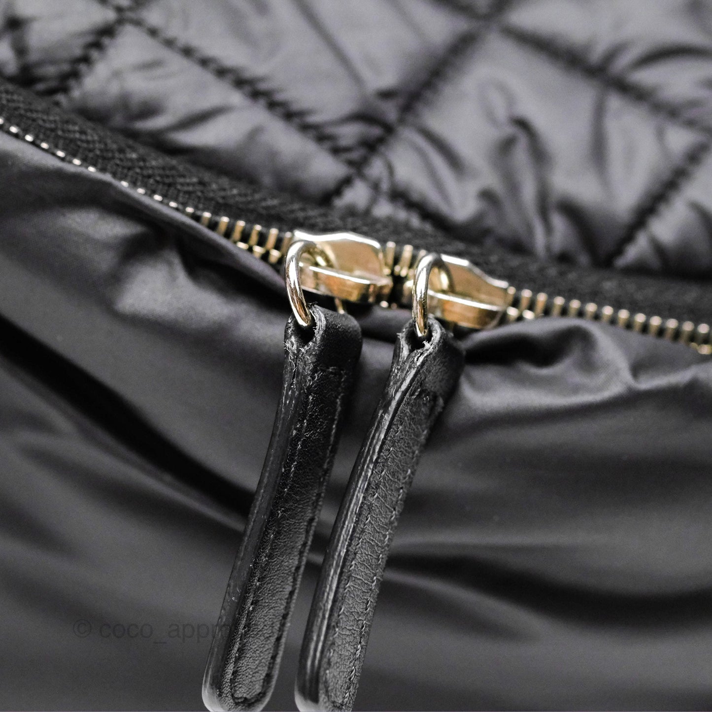 Chanel Coco Cocoon Backpack Black Nylon Silver Hardware